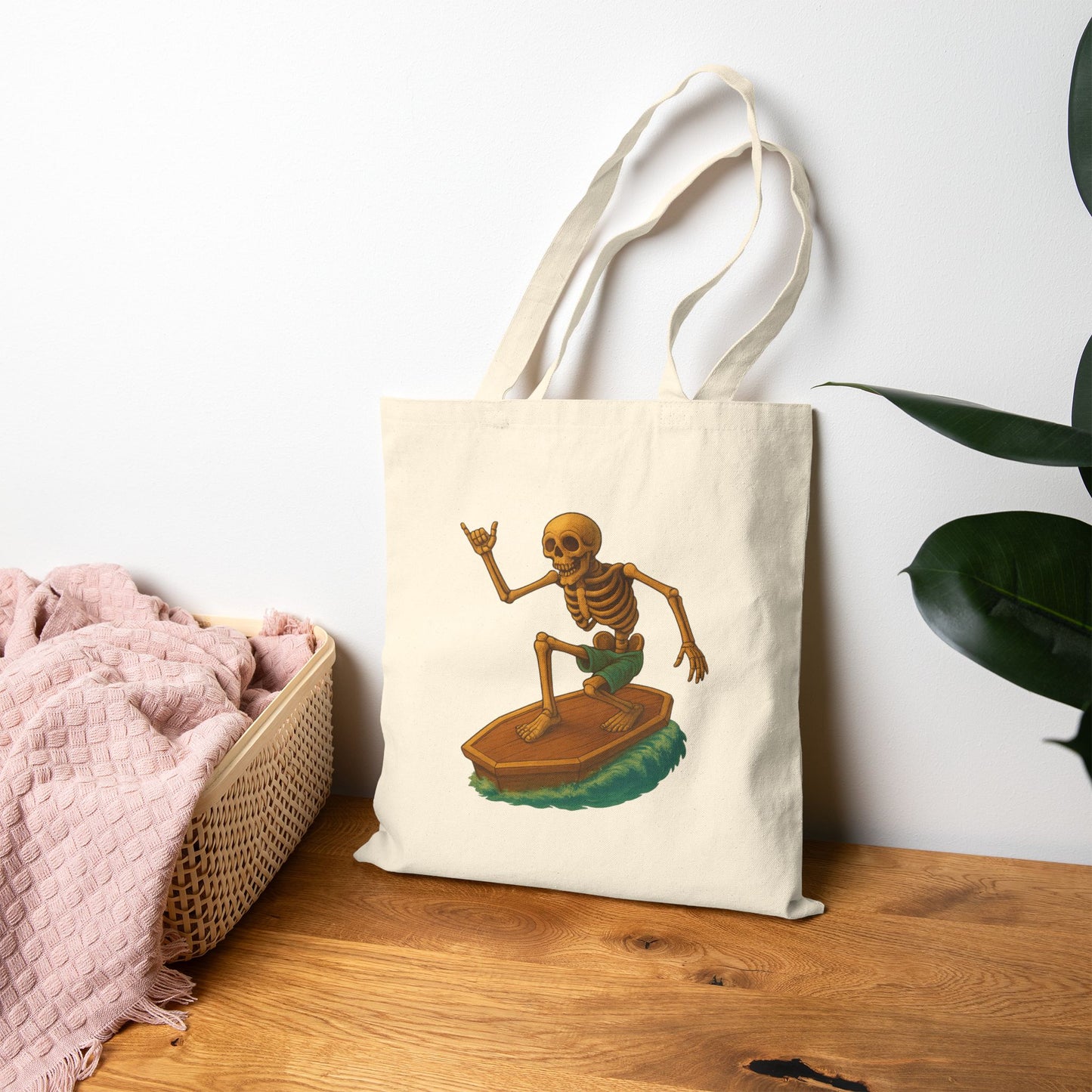 Surf-Inspired Cotton Canvas Tote Bag - Perfect for Beach Lovers, Eco-Friendly Shopping, Gifts for Surfers, Summer Adventures