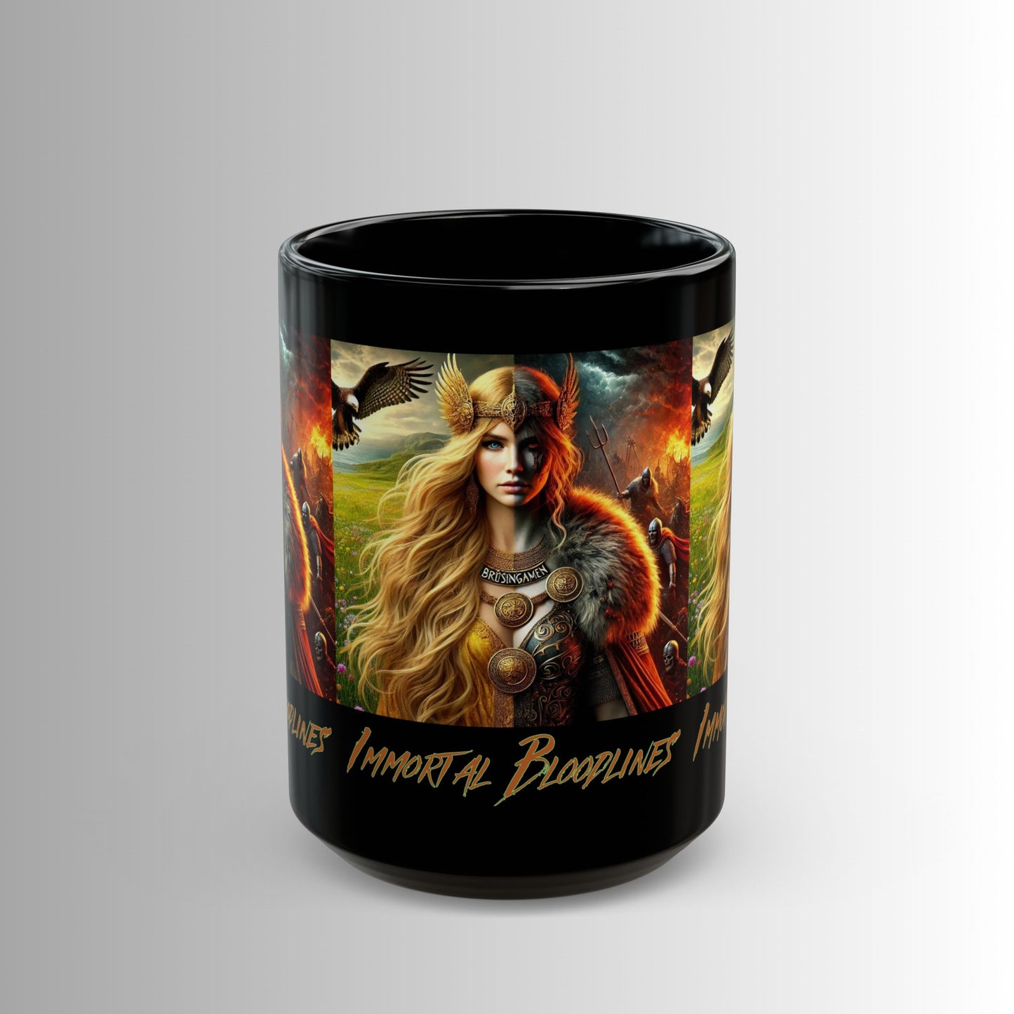 Immortal Bloodlines- God's Collection (Freya) -  Black Mug — (11oz & 15oz)