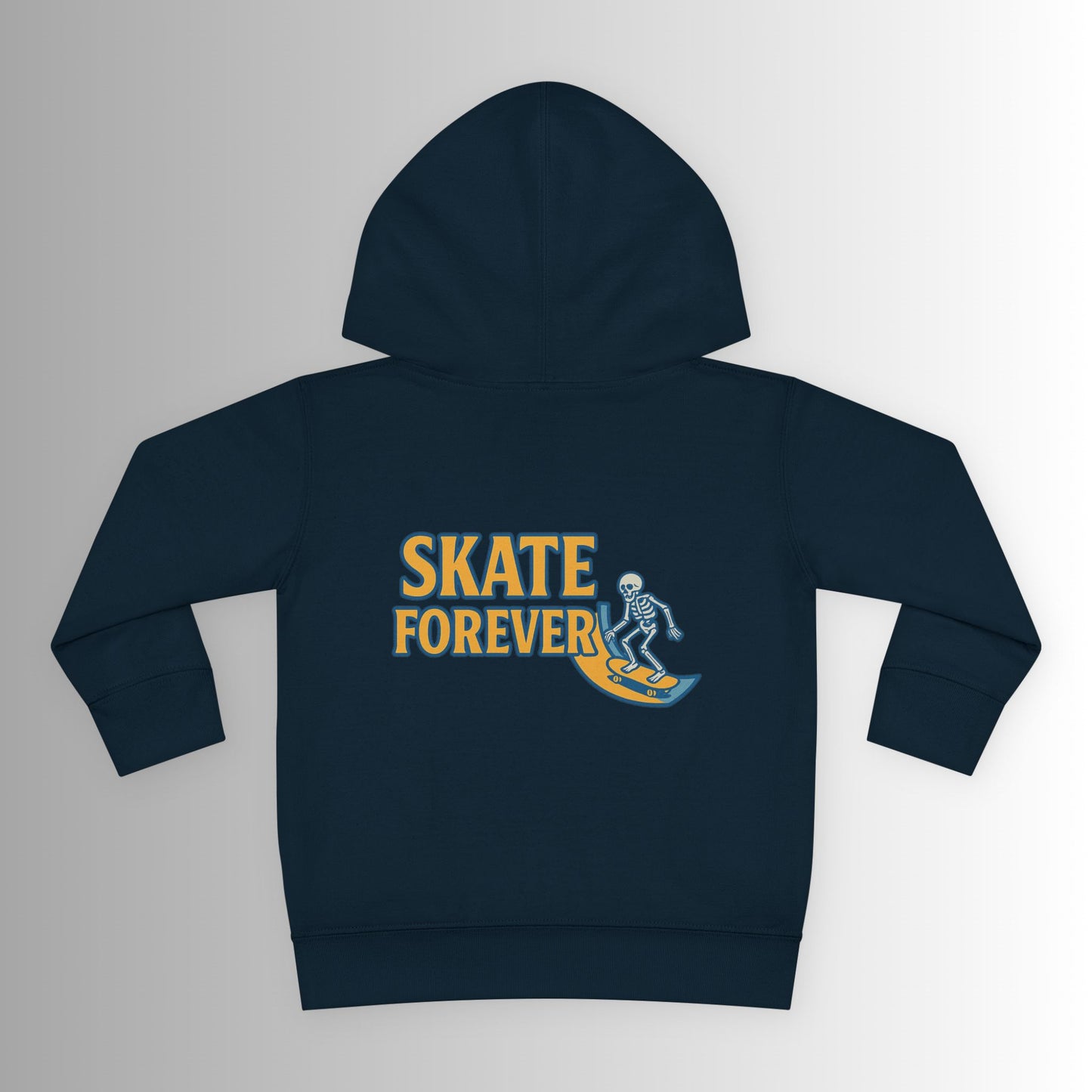 Toddler Hoodie — Neon 'Summer Vibes' Skeleton Pullover