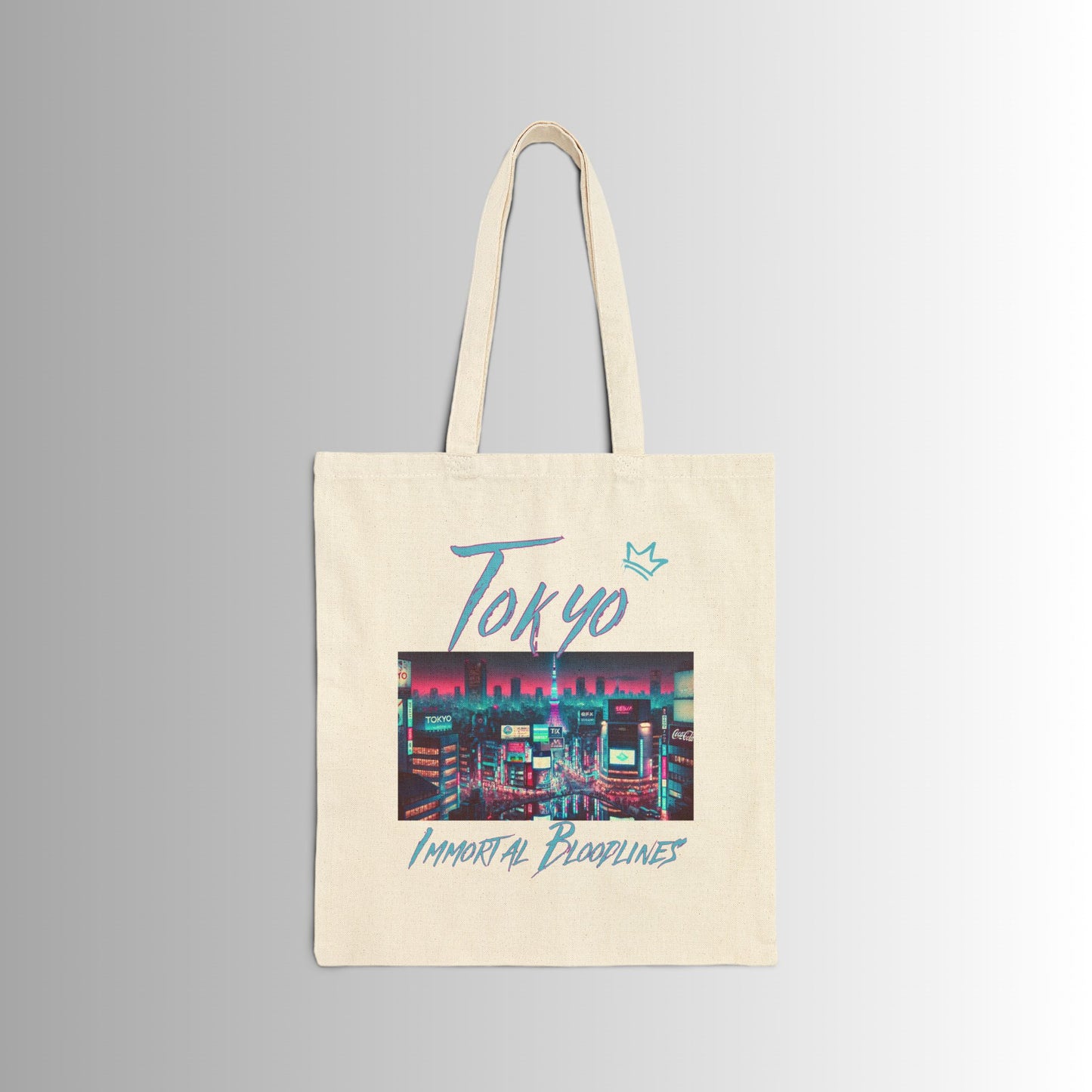 Immortal Bloodlines Gothic Tote Bag - Stylish Canvas Shopper for Art Lovers (Tokyo) GCC