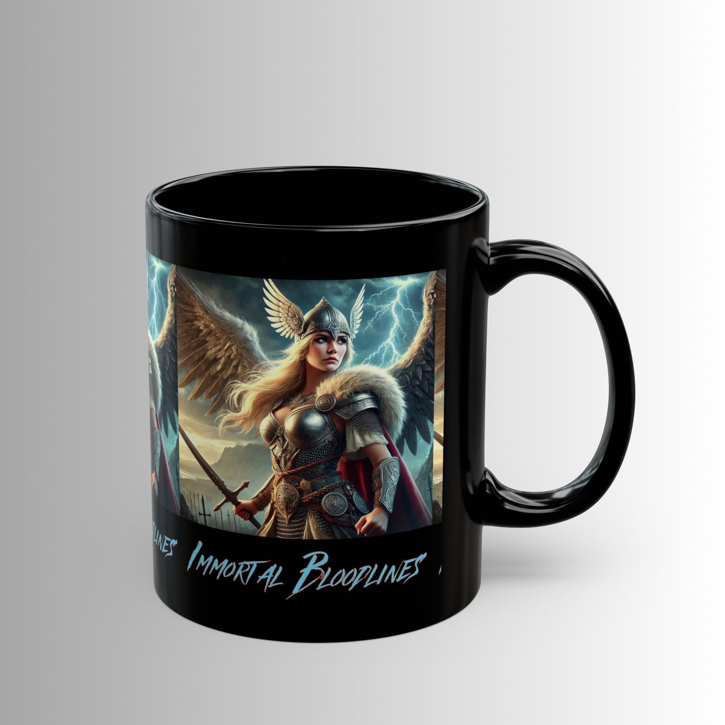 Immortal Bloodlines- God's Collection (Valkyrie) -  Black Mug — (11oz & 15oz)