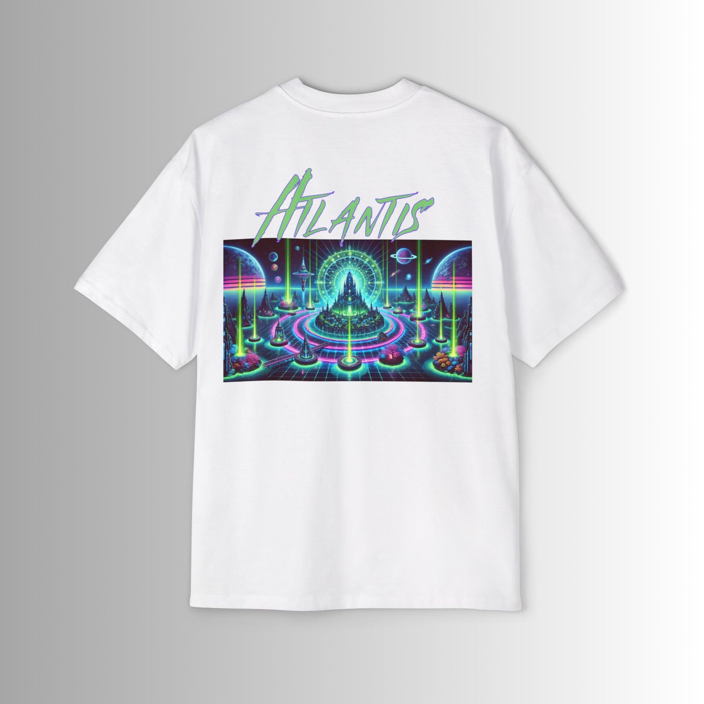 Immortal Bloodlines Men's Heavy Oversized Tee - Atlantis Graphic T-Shirt