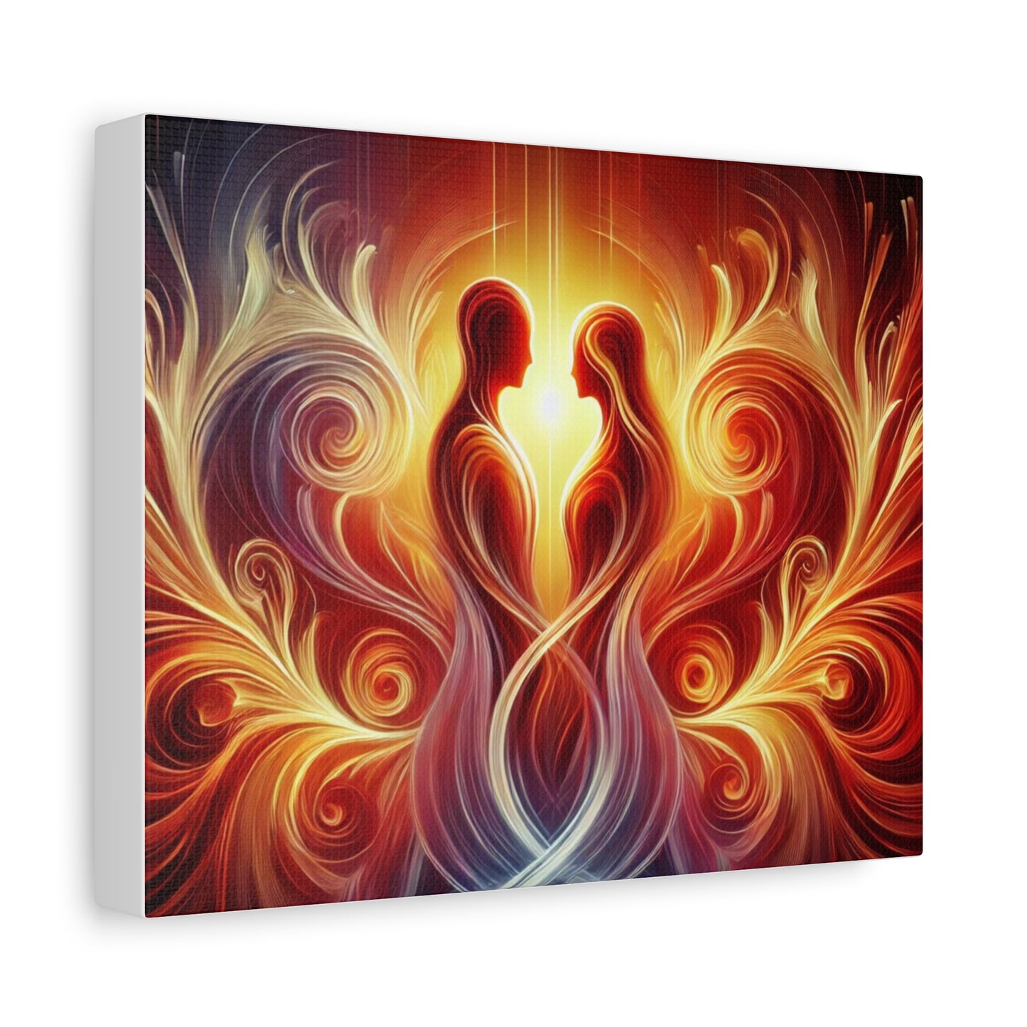 Copy of Eternal Flame Couple Matte Canvas Wall Art – Abstract Heartlight Stretched Print