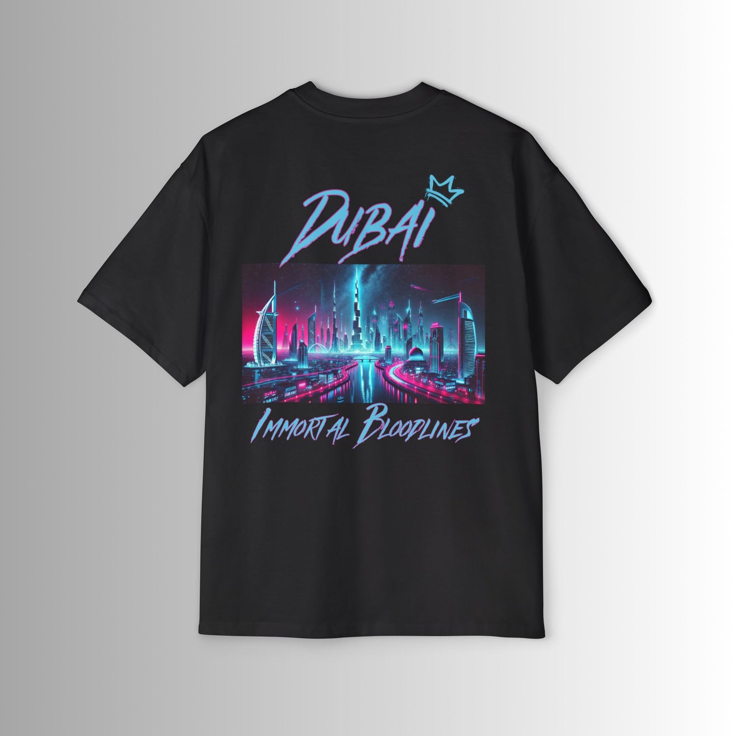 Men's Heavy Oversized Tee - 'Immortal Bloodlines' Graphic Tee with Dubai Graphic (GCC)