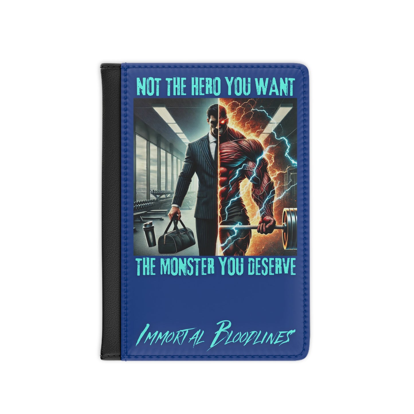 Passport Cover — "Not the Hero You Want, The Monster You Deserve" Horror Art Travel Wallet