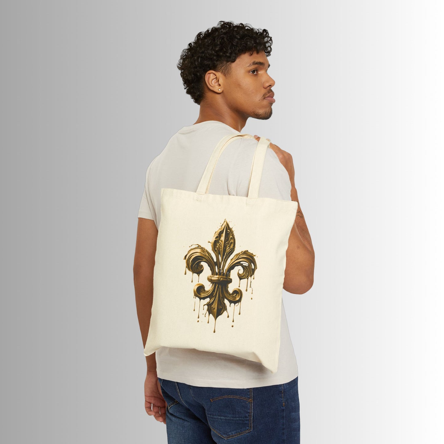 Immortal Bloodlines Gothic Tote Bag - Stylish Canvas Shopper for Art Lovers Rose Skull Gold