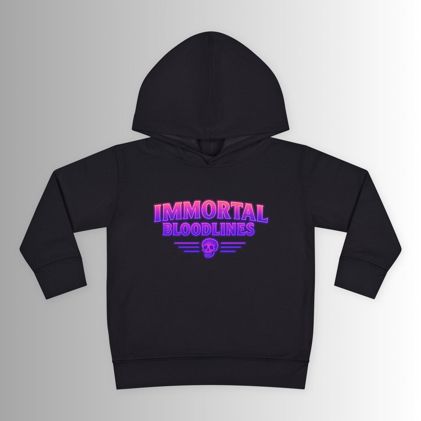 Toddler Hoodie — Neon 'Summer Vibes' Skeleton Pullover