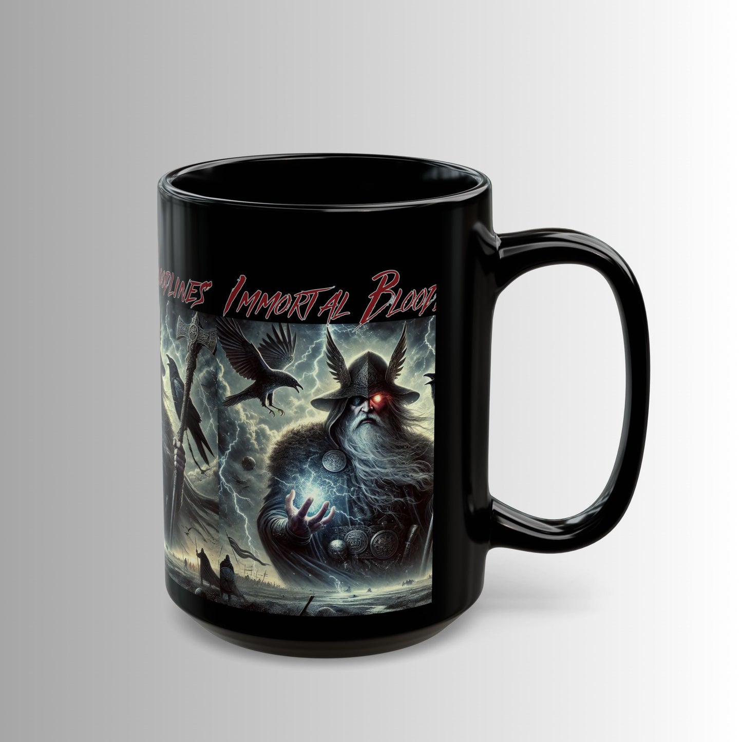 Immortal Bloodlines- God's Collection (Odin) -  Black Mug — (11oz & 15oz)