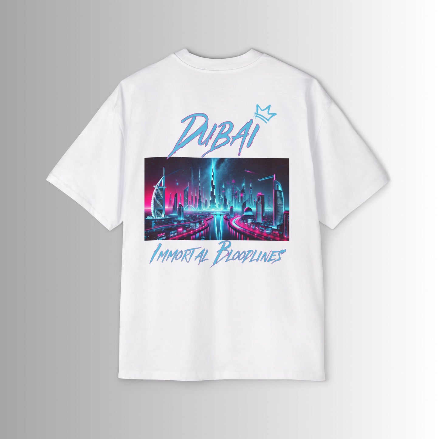 Men's Heavy Oversized Tee - 'Immortal Bloodlines' Graphic Tee with Dubai Graphic (GCC)
