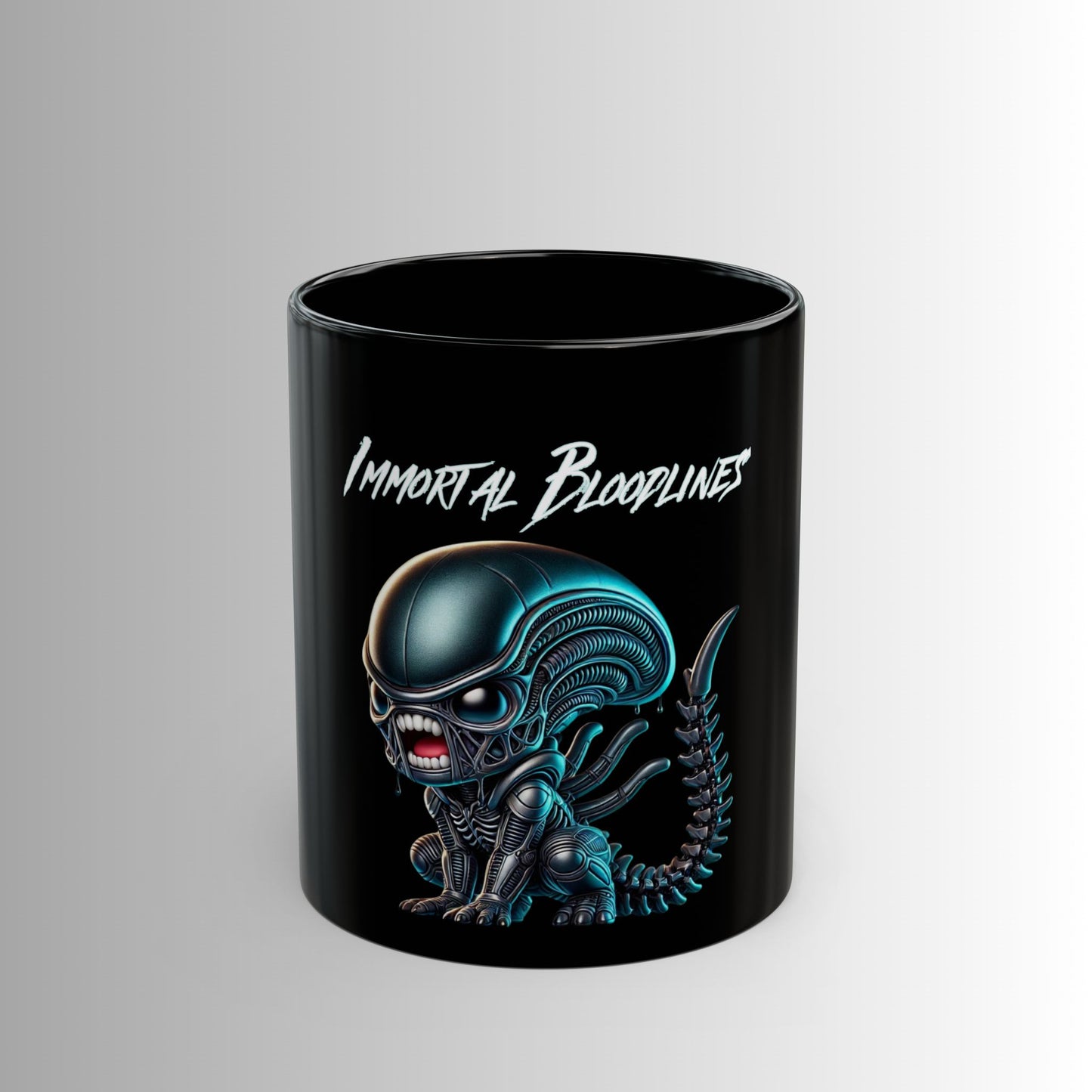 Immortal Bloodlines Black Mug — Xenomorph Design (11oz & 15oz)