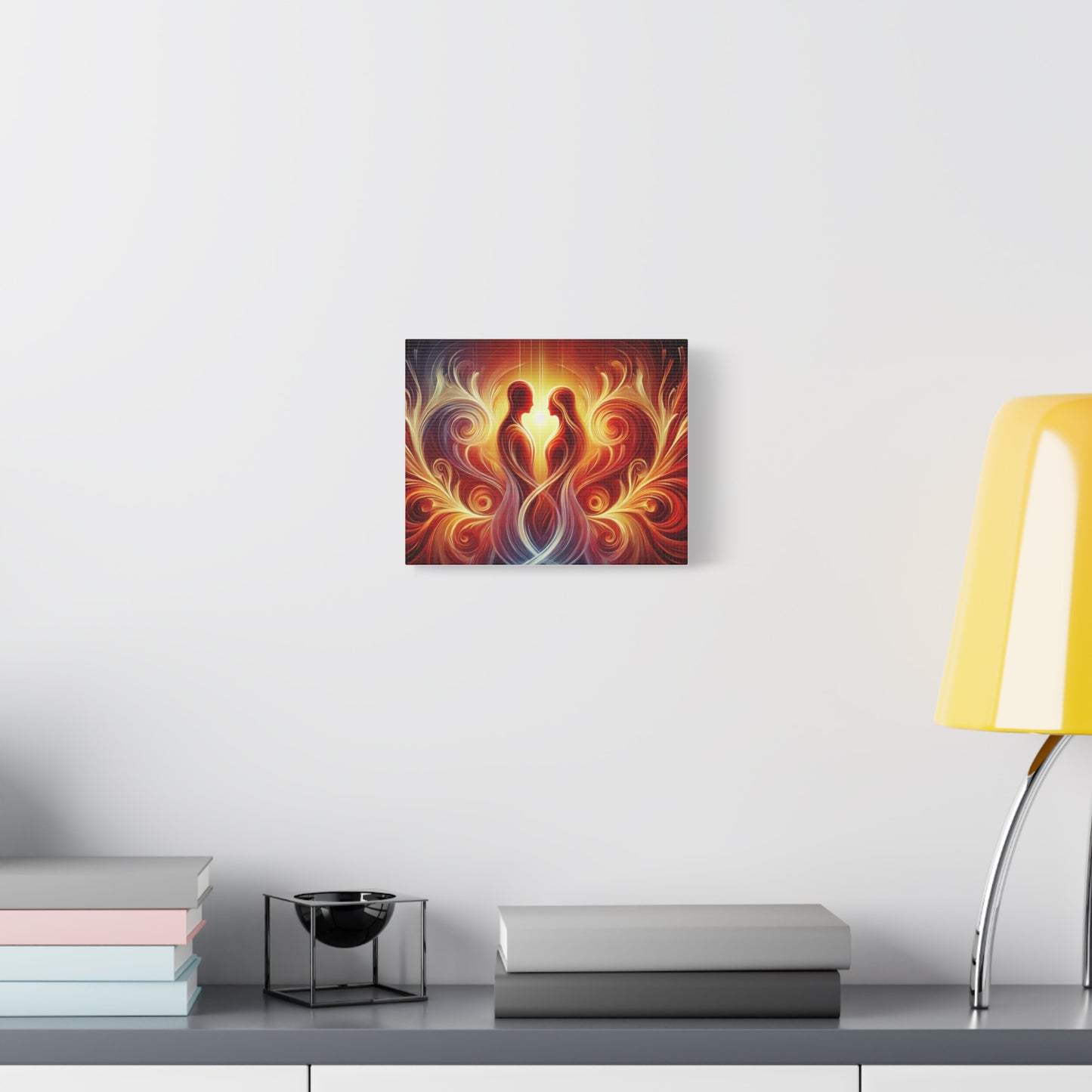 Copy of Eternal Flame Couple Matte Canvas Wall Art – Abstract Heartlight Stretched Print