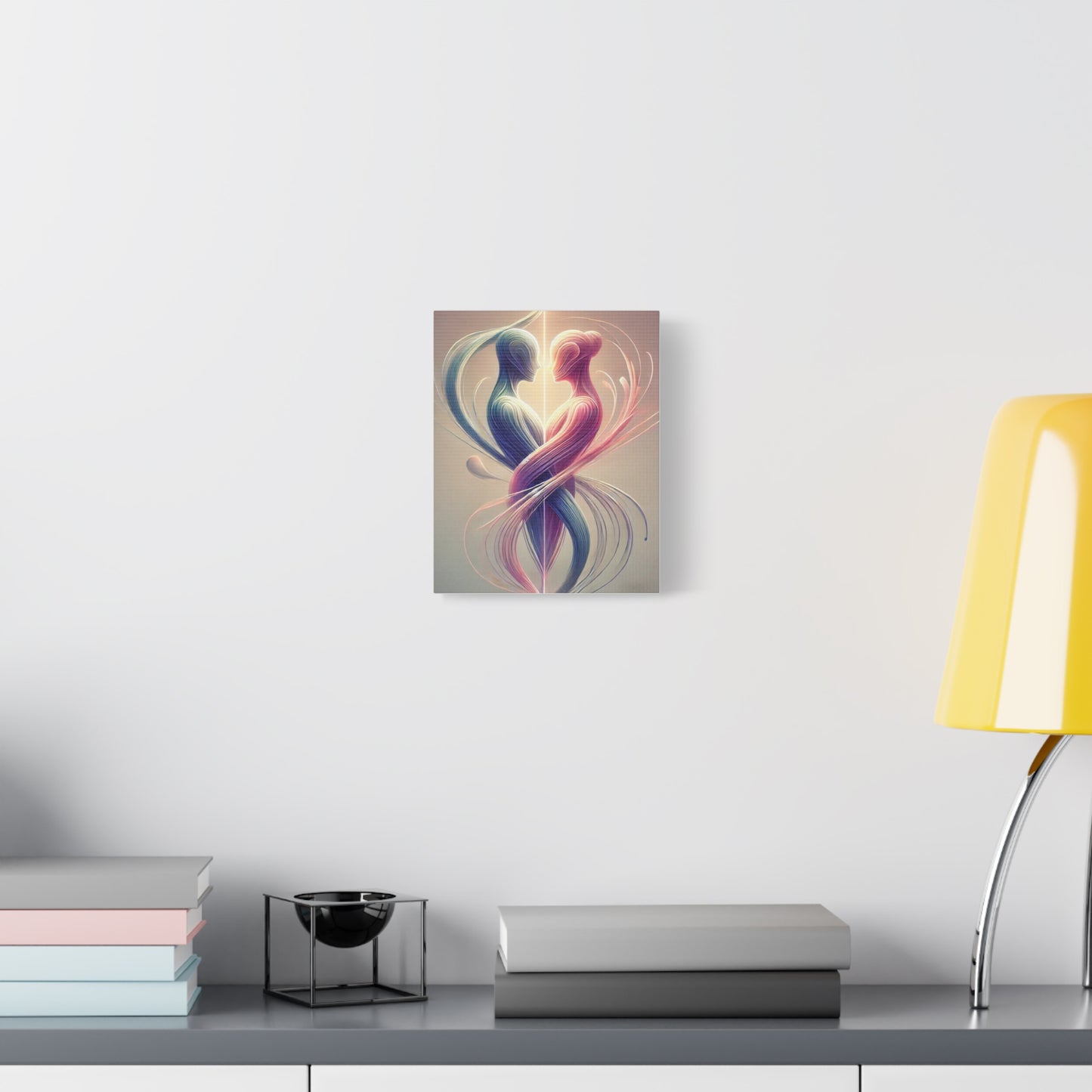 Bound by Love Canvas Art — Romantic Abstract Matte Stretched Print