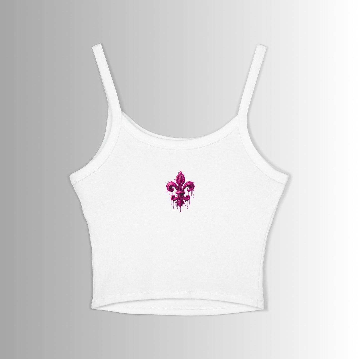 Immortal Bloodlines Crop Tank Top — Retro Neon Gothic Graphic