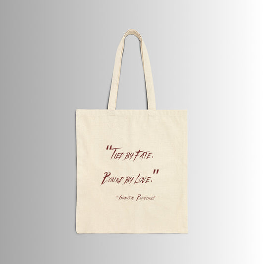 Immortal Bloodlines Gothic Tote Bag - Tied by Fate - Stylish Canvas Shopper for Art Lovers