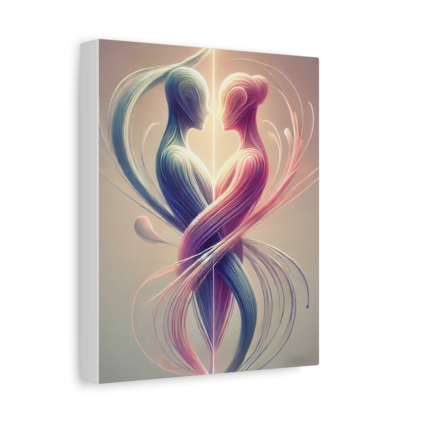 Bound by Love Canvas Art — Romantic Abstract Matte Stretched Print