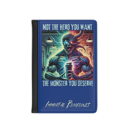 Passport Cover — "Not the Hero You Want, The Monster You Deserve" Horror Art Travel Wallet