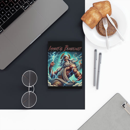 Hardback Journal — 'Immortal Bloodlines' Zeus Notebook