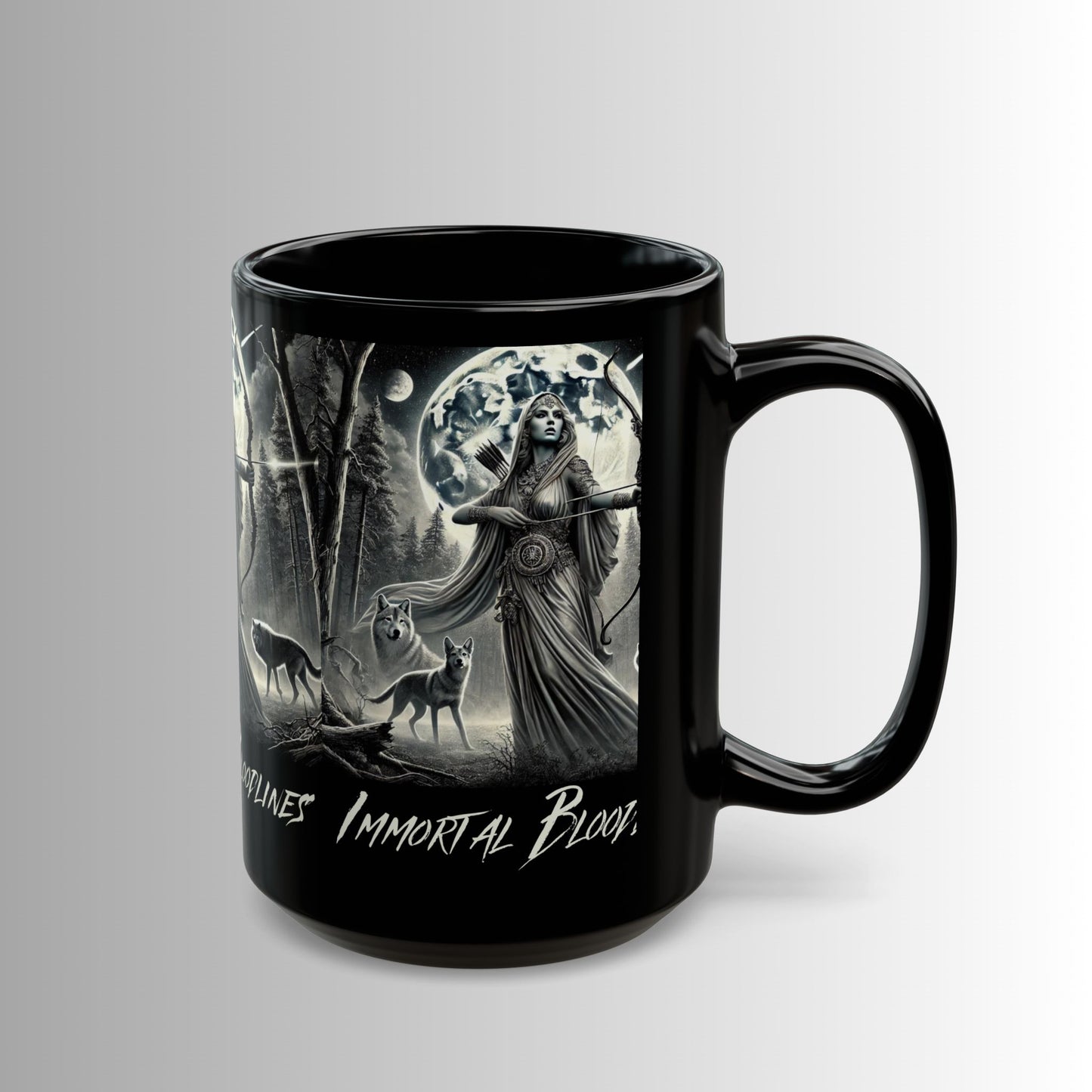Immortal Bloodlines- God's Collection (Diana) -  Black Mug — (11oz & 15oz)