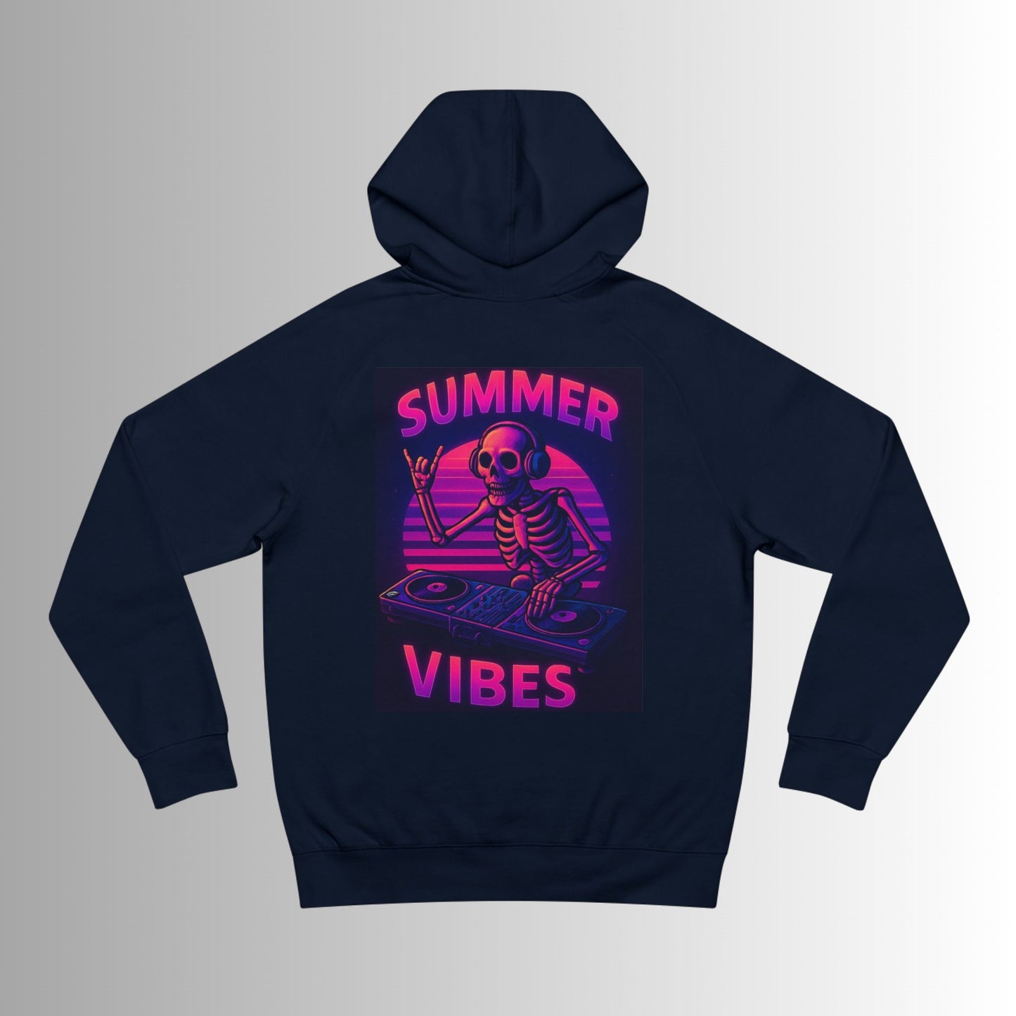 Immortal Bloodlines Hoodie — Retro Wave Skeleton Surf Graphic Pullover