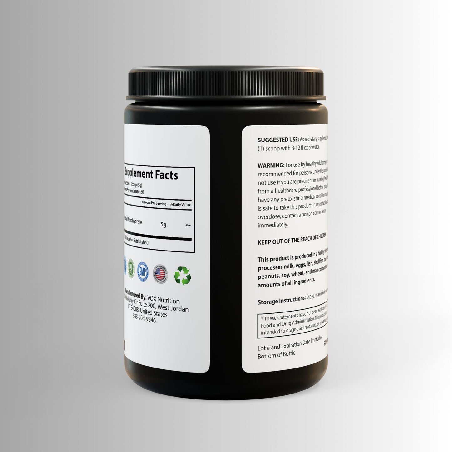 Train like an Immortal - Creatine Monohydrate Supplement (300g, 10.58oz)