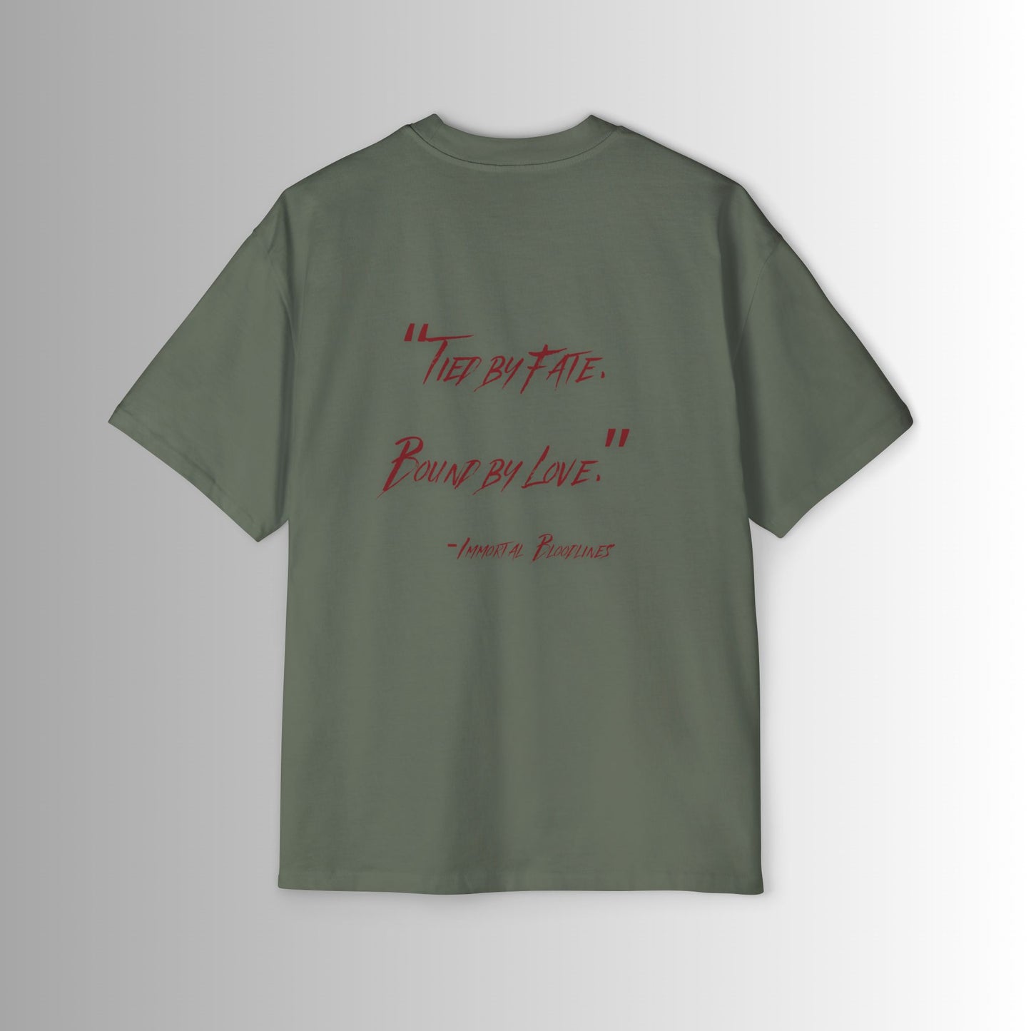 Men's Oversized Tee - Immortal Bloodlines - Tied by Fate, Bound by Love' Graphic Shirt