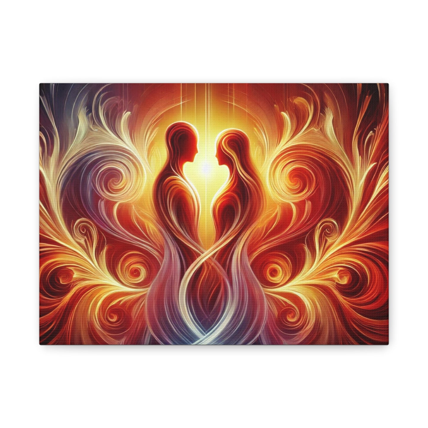 Copy of Eternal Flame Couple Matte Canvas Wall Art – Abstract Heartlight Stretched Print