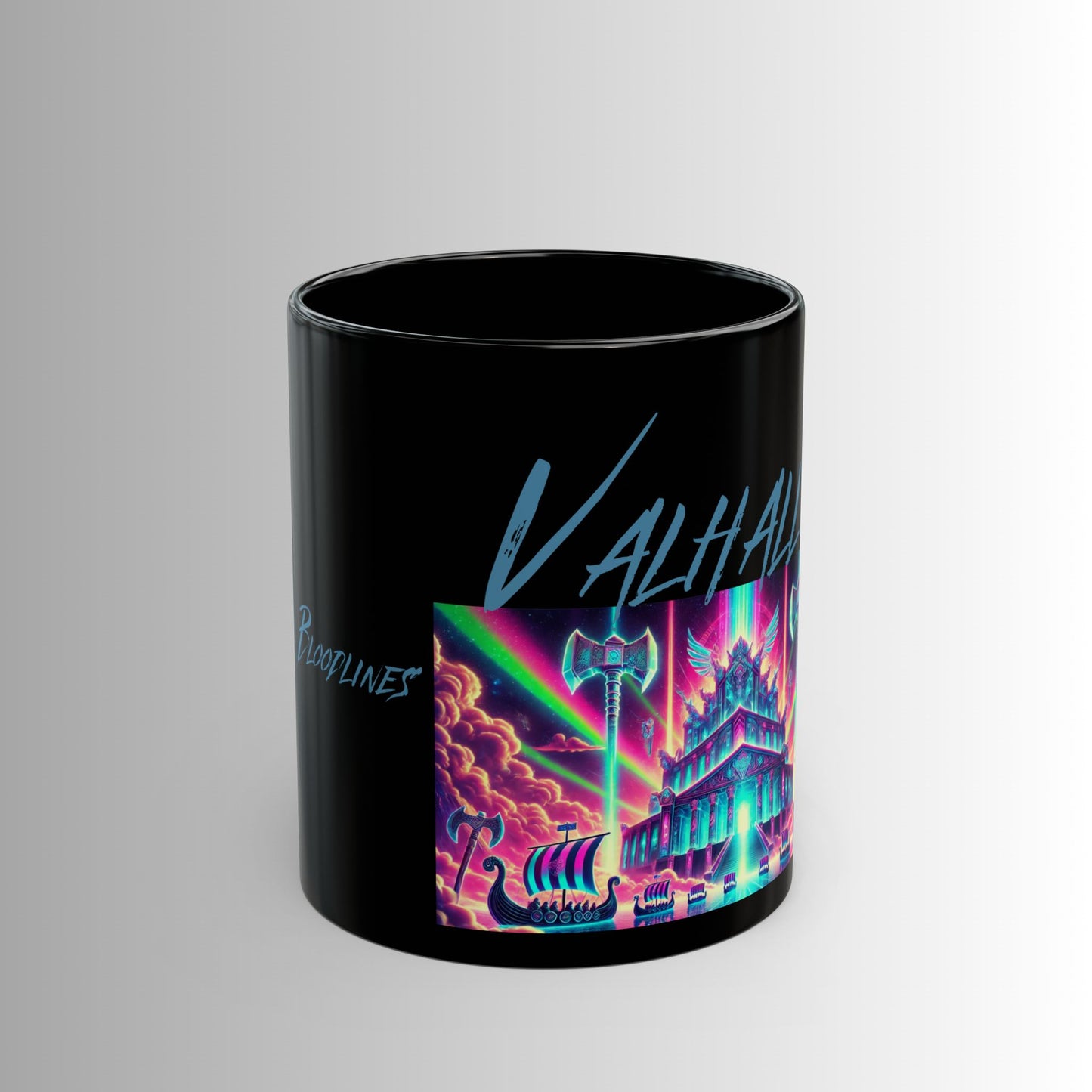 Immortal Bloodlines -  Valhalla Mug - Vibrant Graphic Coffee Cup for Mythology Lovers