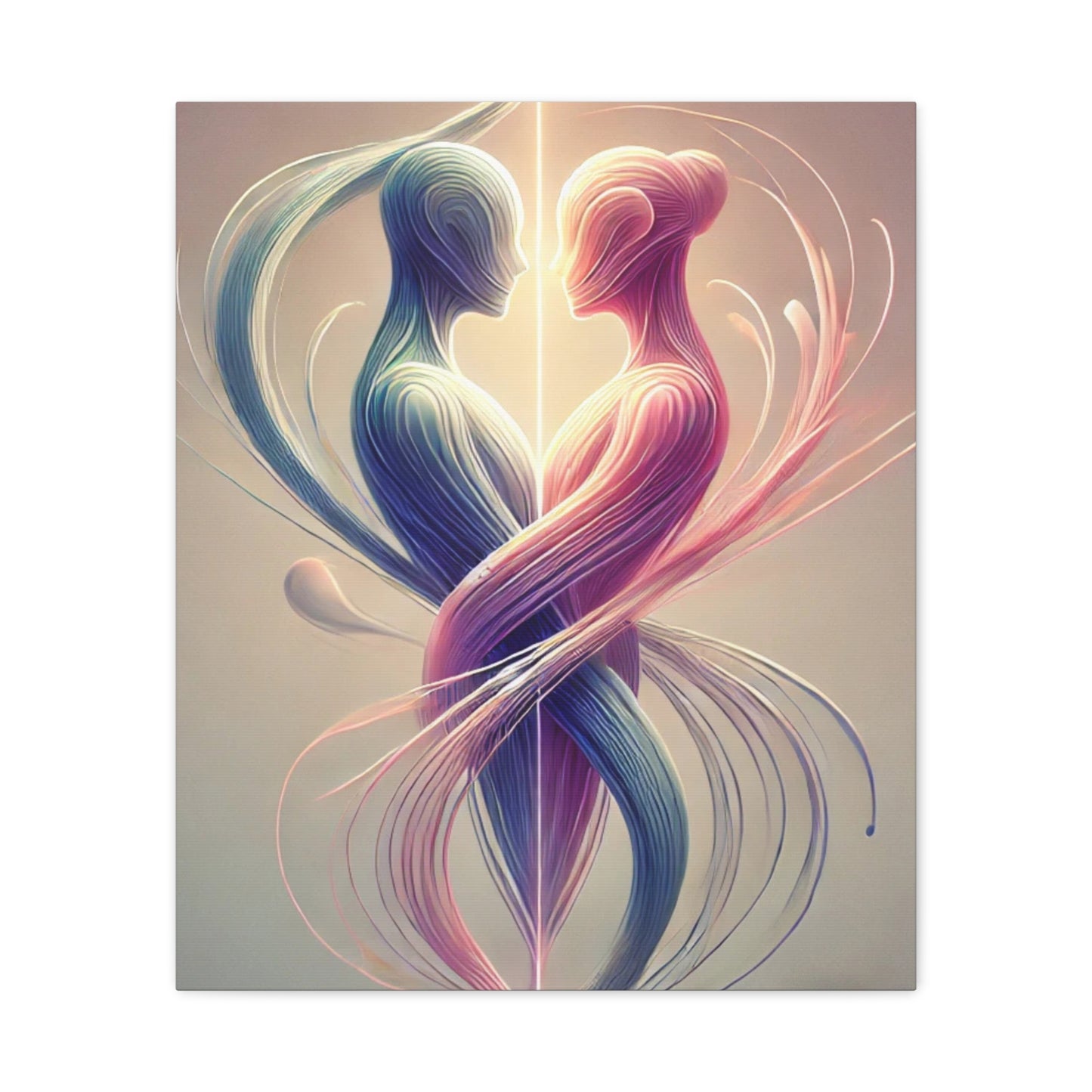 Bound by Love Canvas Art — Romantic Abstract Matte Stretched Print