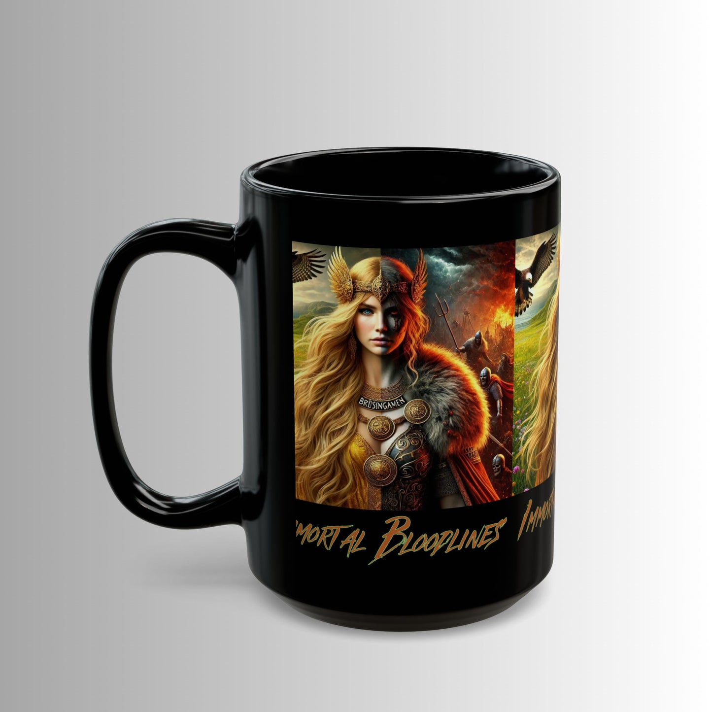 Immortal Bloodlines- God's Collection (Freya) -  Black Mug — (11oz & 15oz)