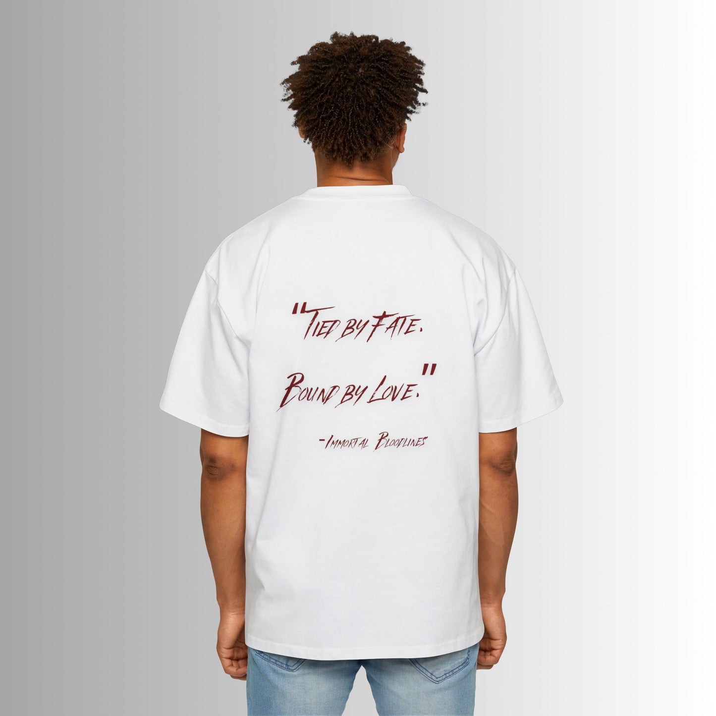 Oversized Tee - Immortal Bloodlines - 'Tied by Fate, Bound by Love' Graphic Shirt (GCC)