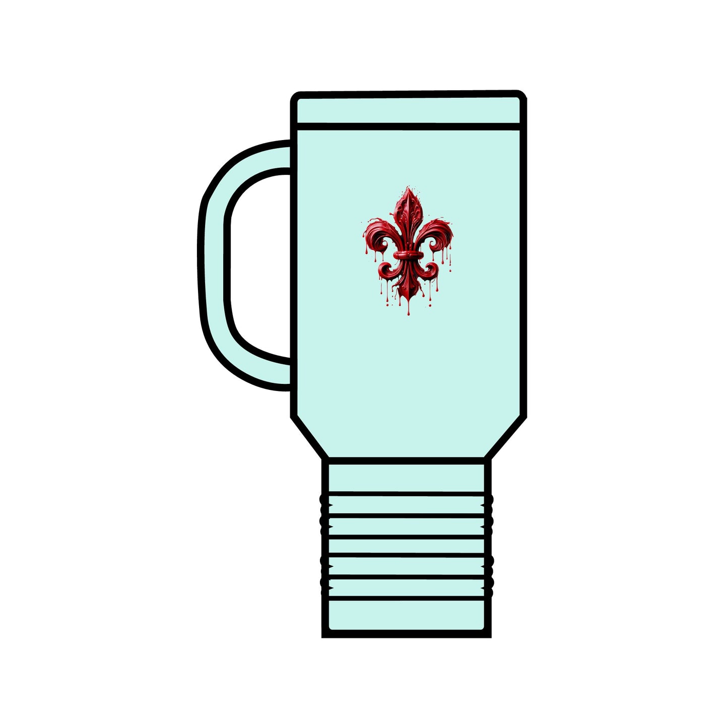 Unique Insulated Travel Mug with Gothic Designs (Get Well Soon) - 40oz