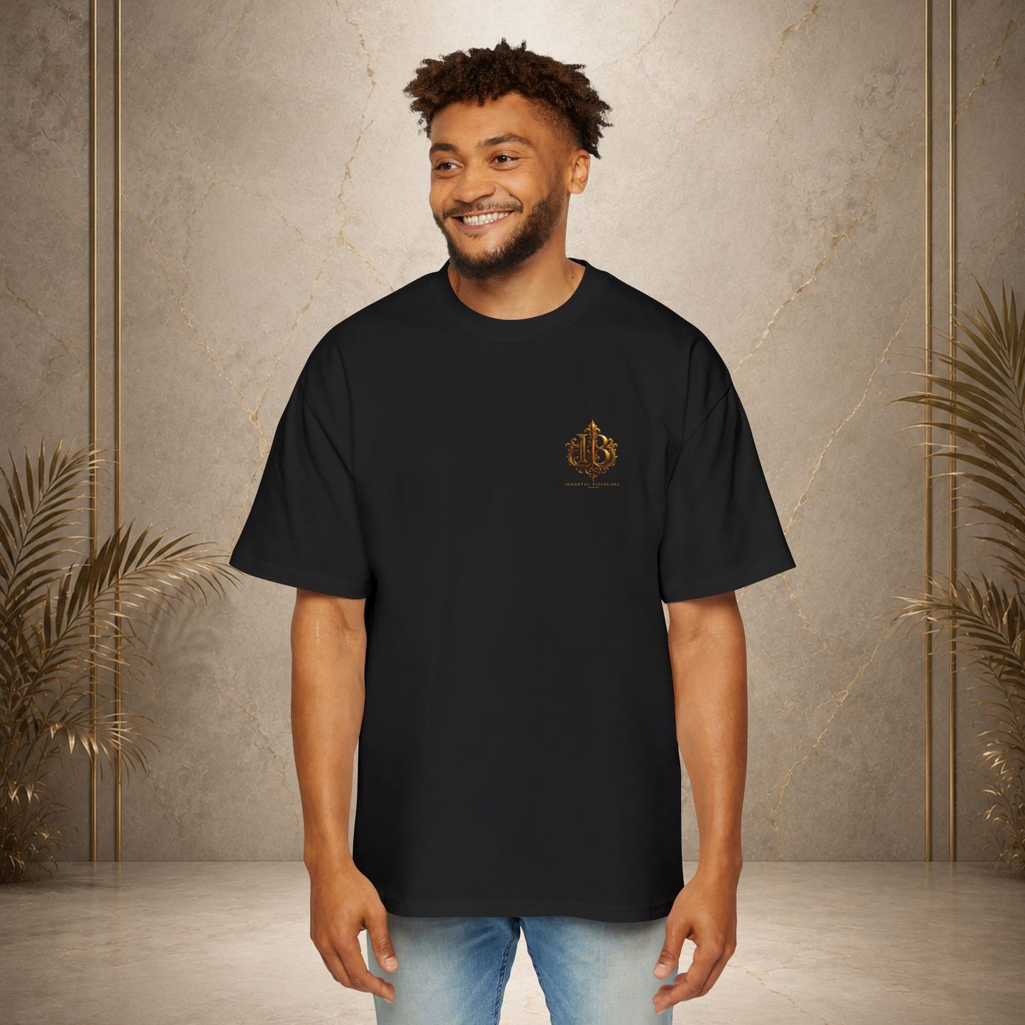 Oversized Tee — "Immortal Bloodlines" Gold Crest