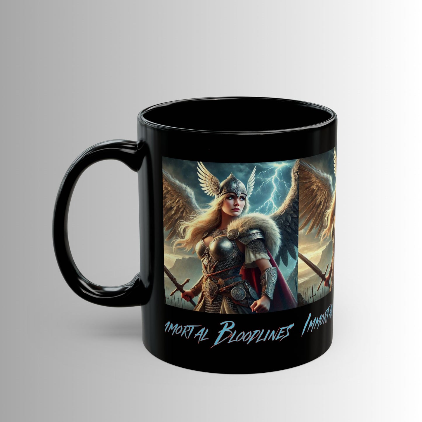 Immortal Bloodlines- God's Collection (Valkyrie) -  Black Mug — (11oz & 15oz)