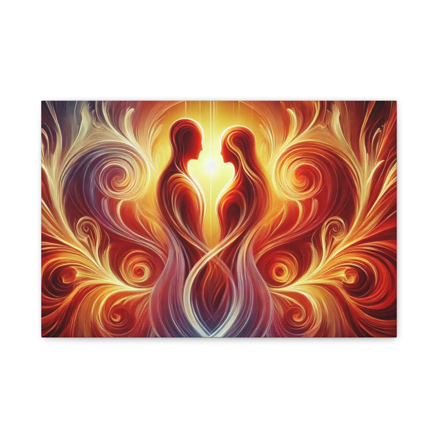 Copy of Eternal Flame Couple Matte Canvas Wall Art – Abstract Heartlight Stretched Print