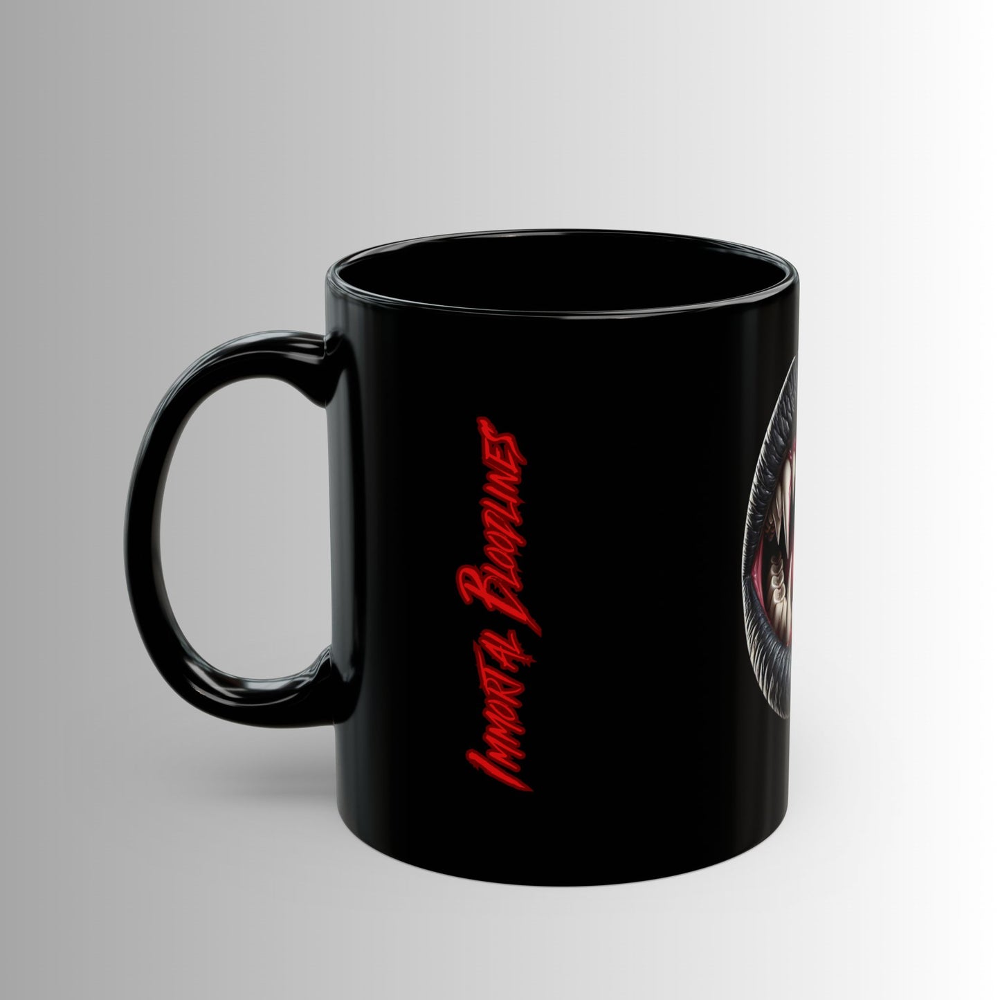 Immortal Bloodlines- Teeth-  Black Mug — (11oz & 15oz)