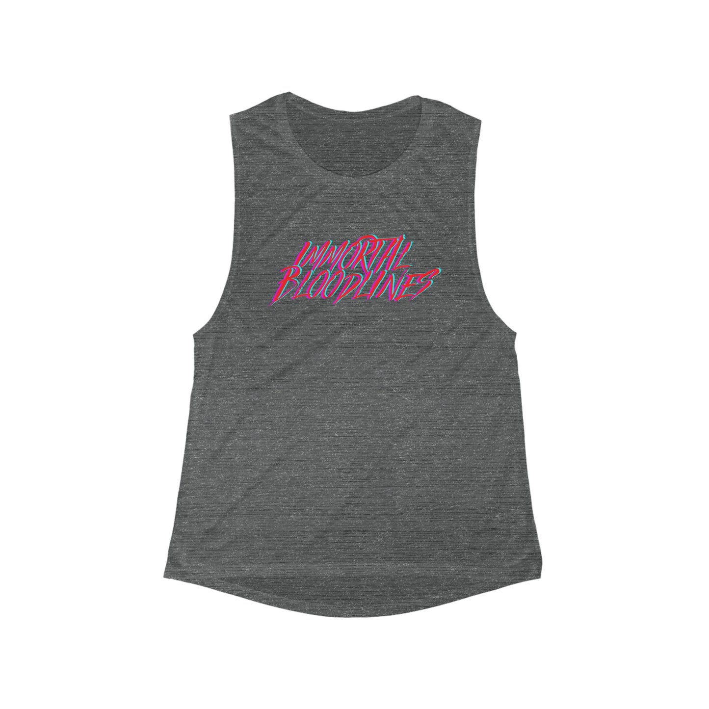 Women's Flowy Scoop Muscle Tank - Immortal Bloodlines Logo
