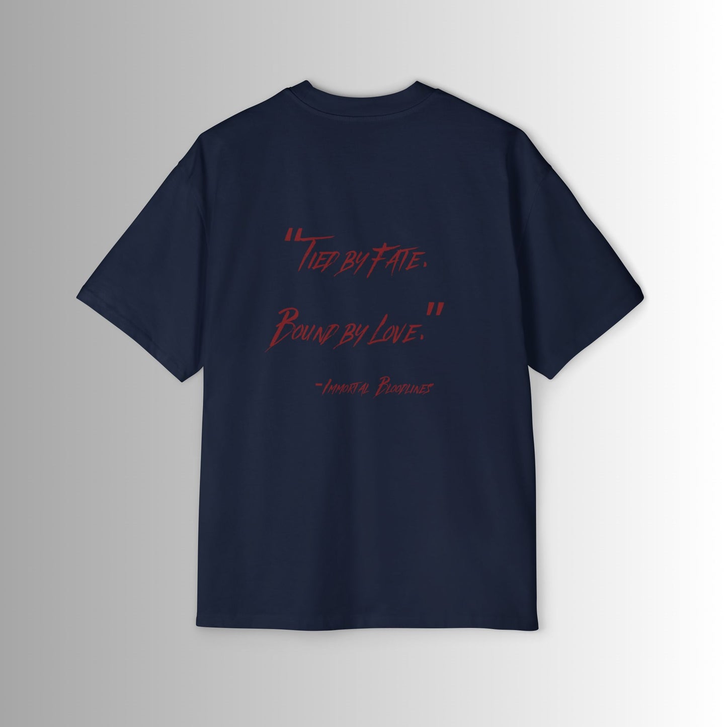Men's Oversized Tee - Immortal Bloodlines - Tied by Fate, Bound by Love' Graphic Shirt