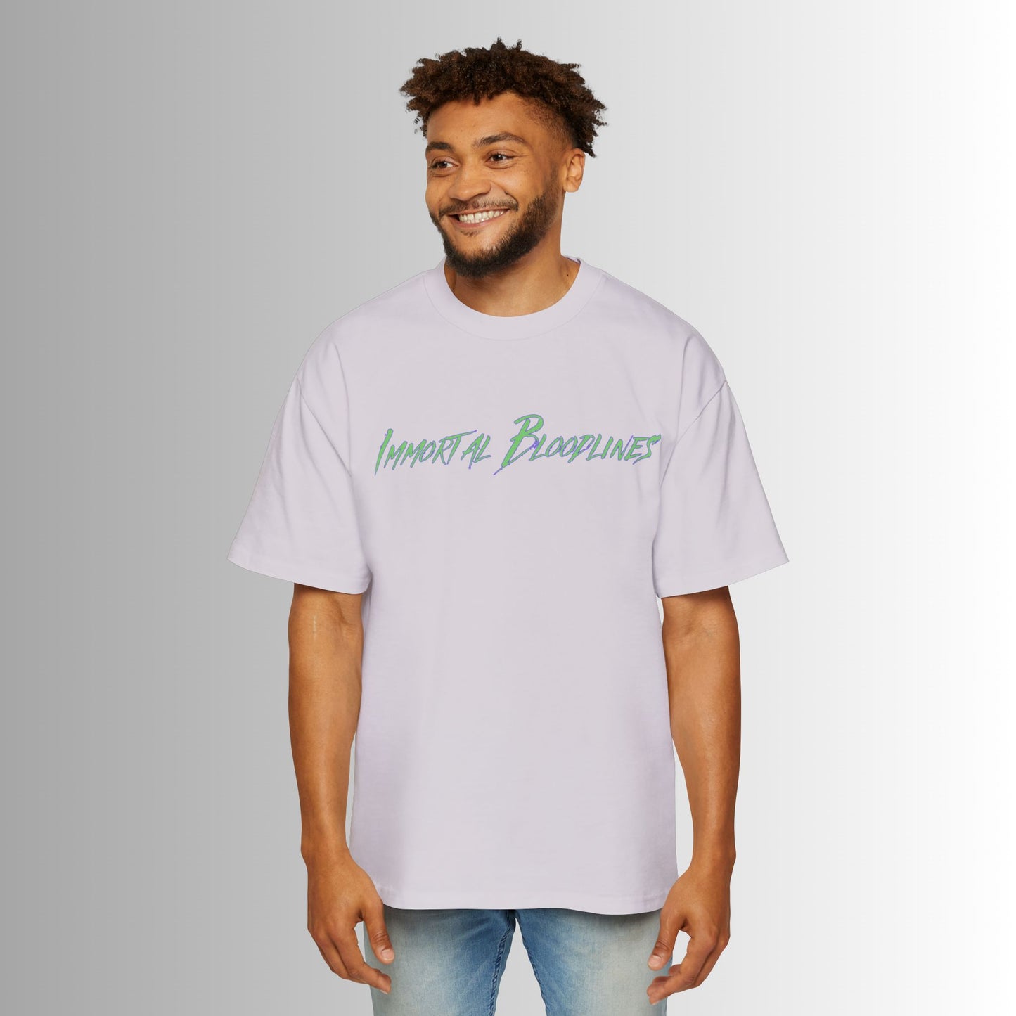 Immortal Bloodlines Men's Heavy Oversized Tee - Atlantis Graphic T-Shirt