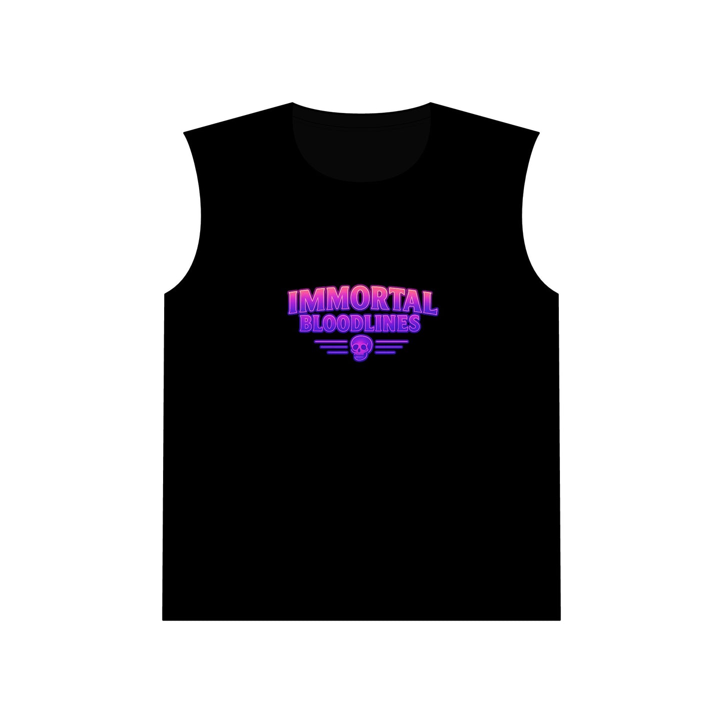 Immortal Bloodline Muscle Tank — Retro Neon Logo Sleeveless Shirt