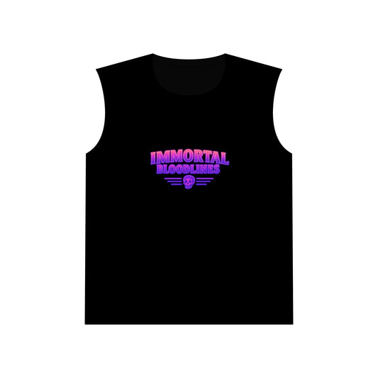 Immortal Bloodline Muscle Tank — Retro Neon Logo Sleeveless Shirt