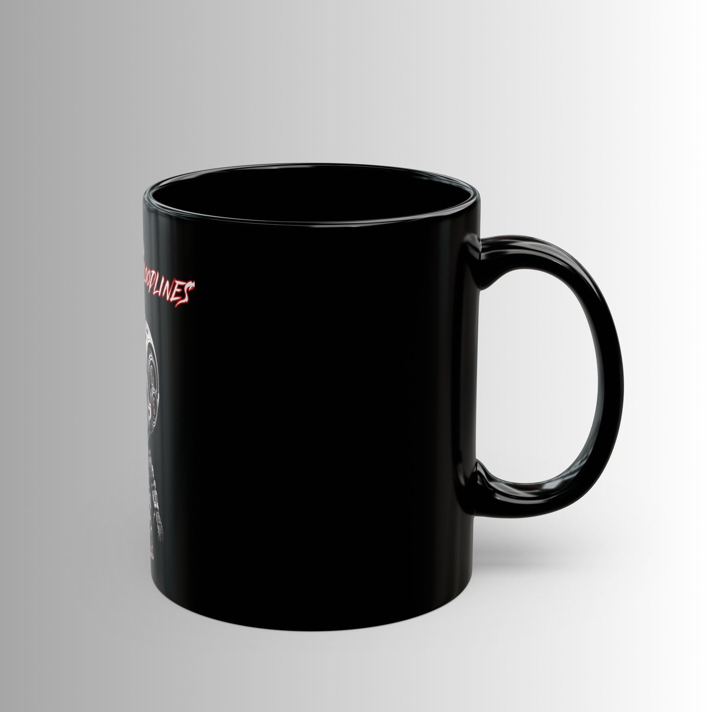 Immortal Bloodlines Black Mug — Robot Skull Design (11oz & 15oz)