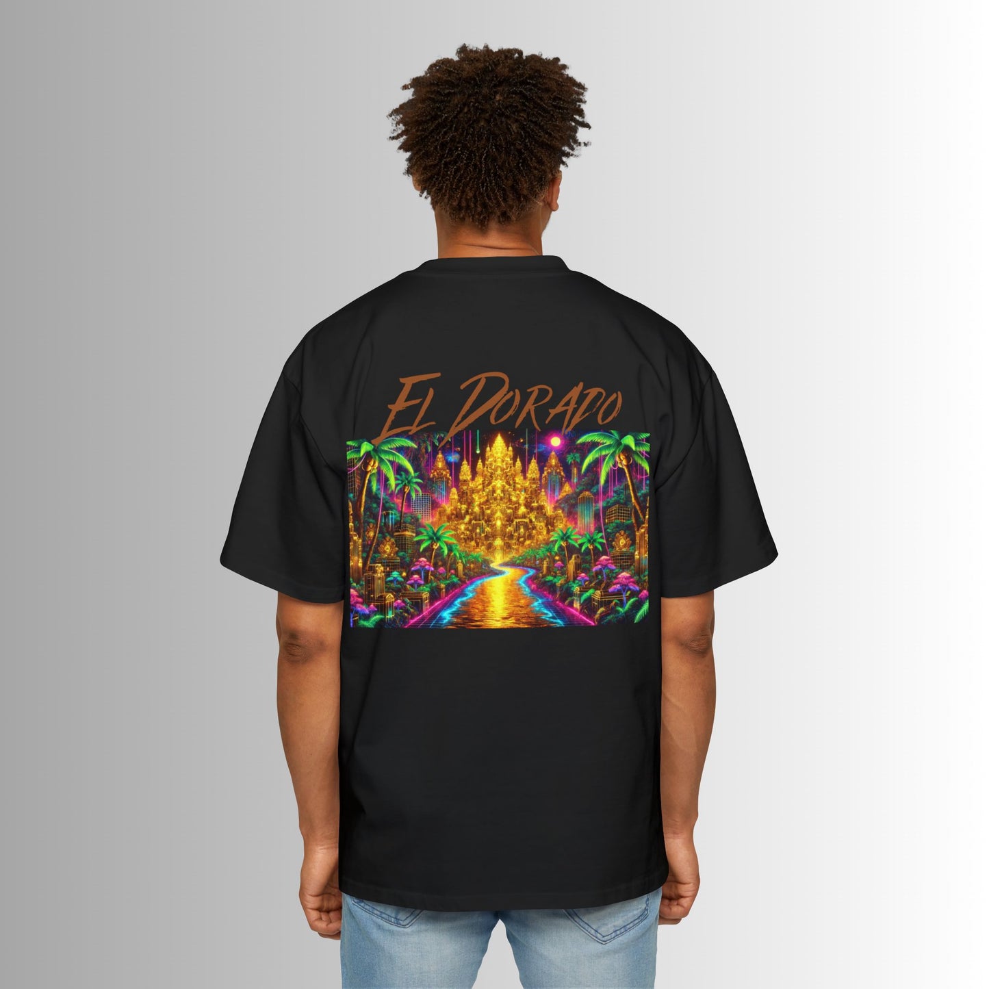 Immortal Bloodlines Men's Heavy Oversized Tee - El Dorado Graphic T-Shirt