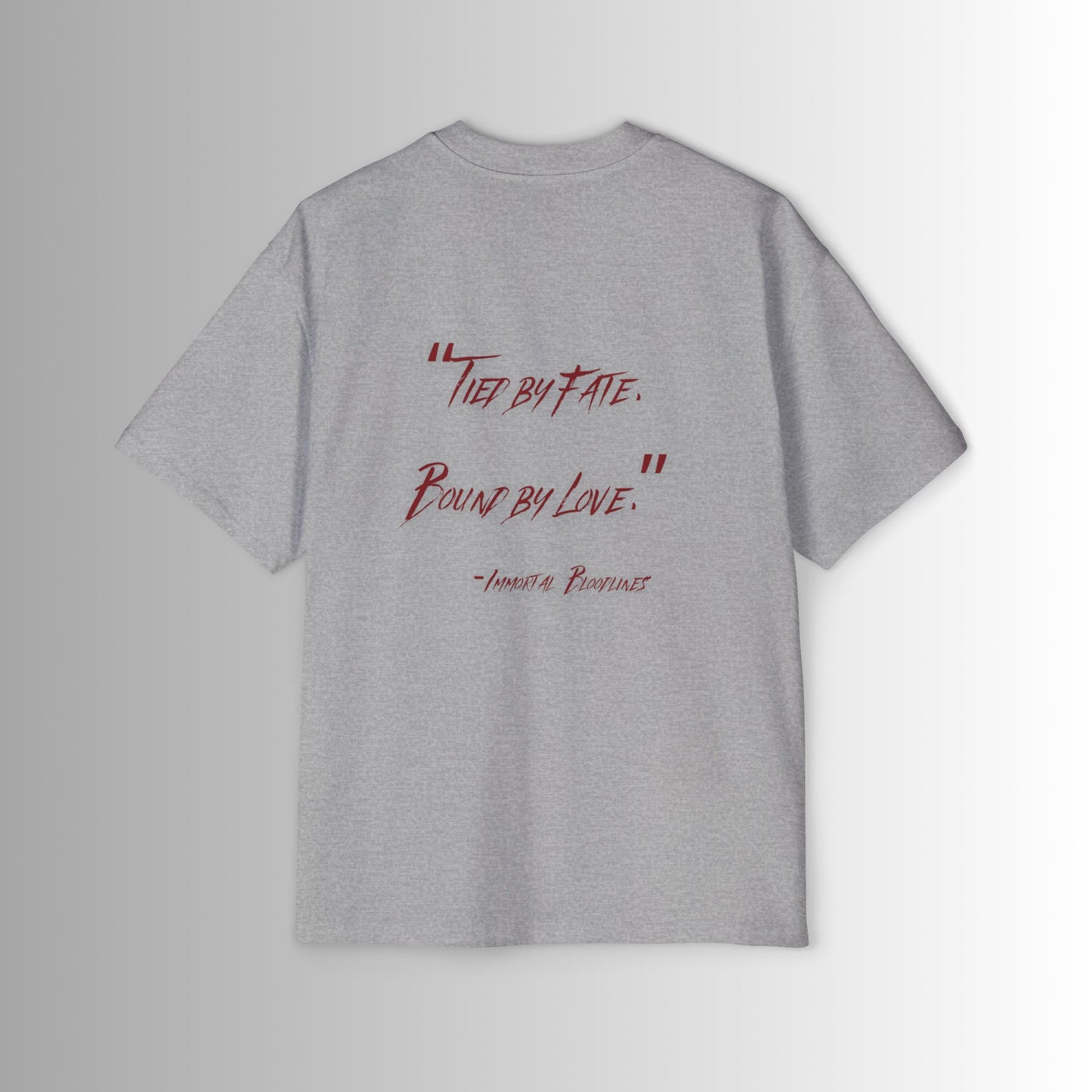 Men's Oversized Tee - Immortal Bloodlines - Tied by Fate, Bound by Love' Graphic Shirt