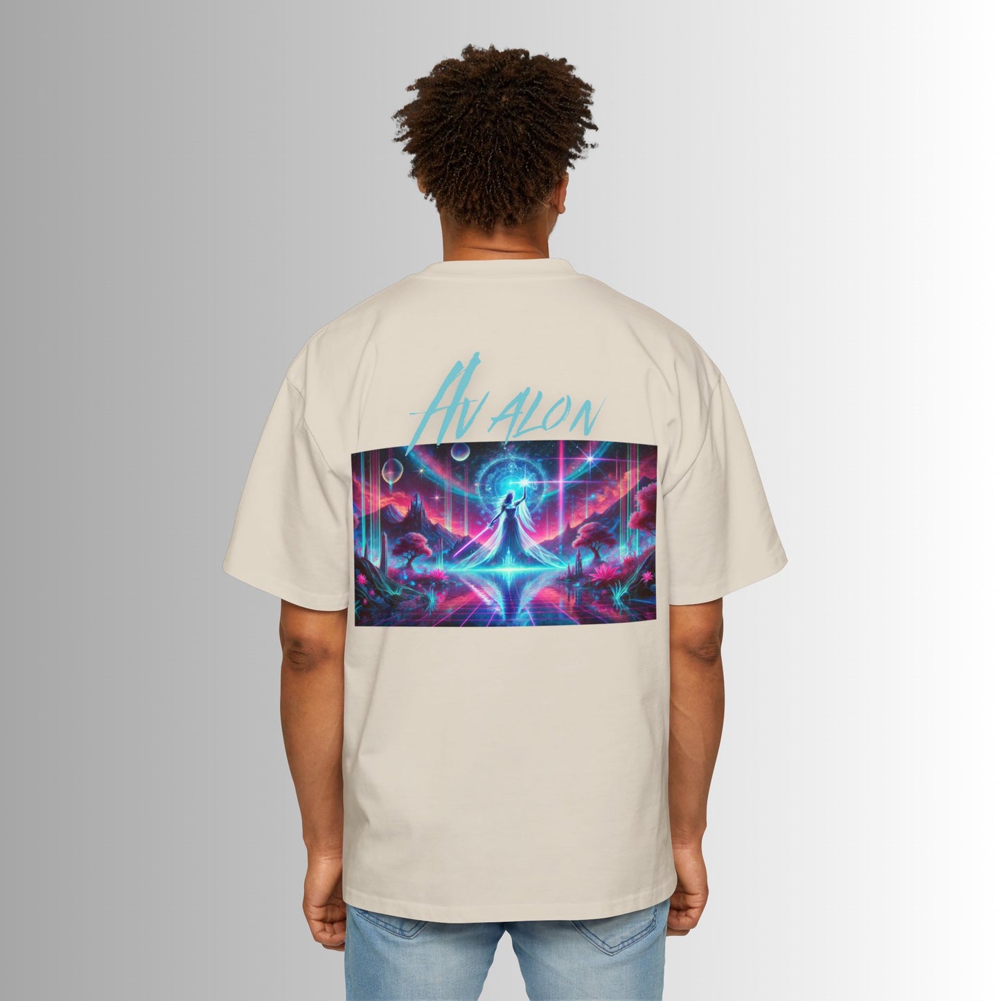 Immortal Bloodlines Men's Heavy Oversized Tee - Avalon Graphic T-Shirt