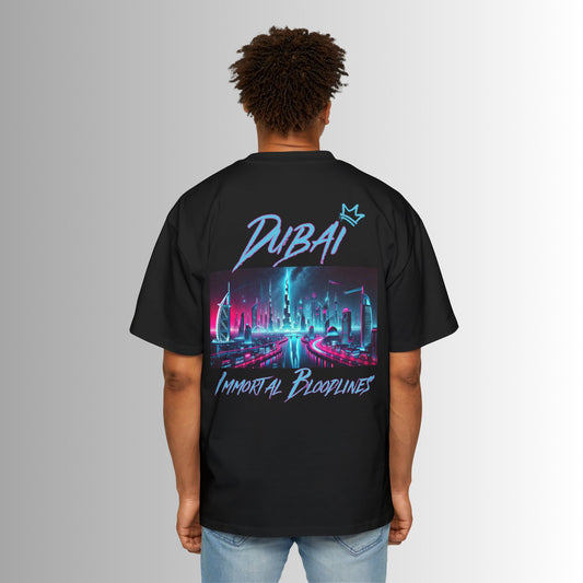 Men's Heavy Oversized Tee - 'Immortal Bloodlines' Graphic Tee with Dubai Graphic (GCC)