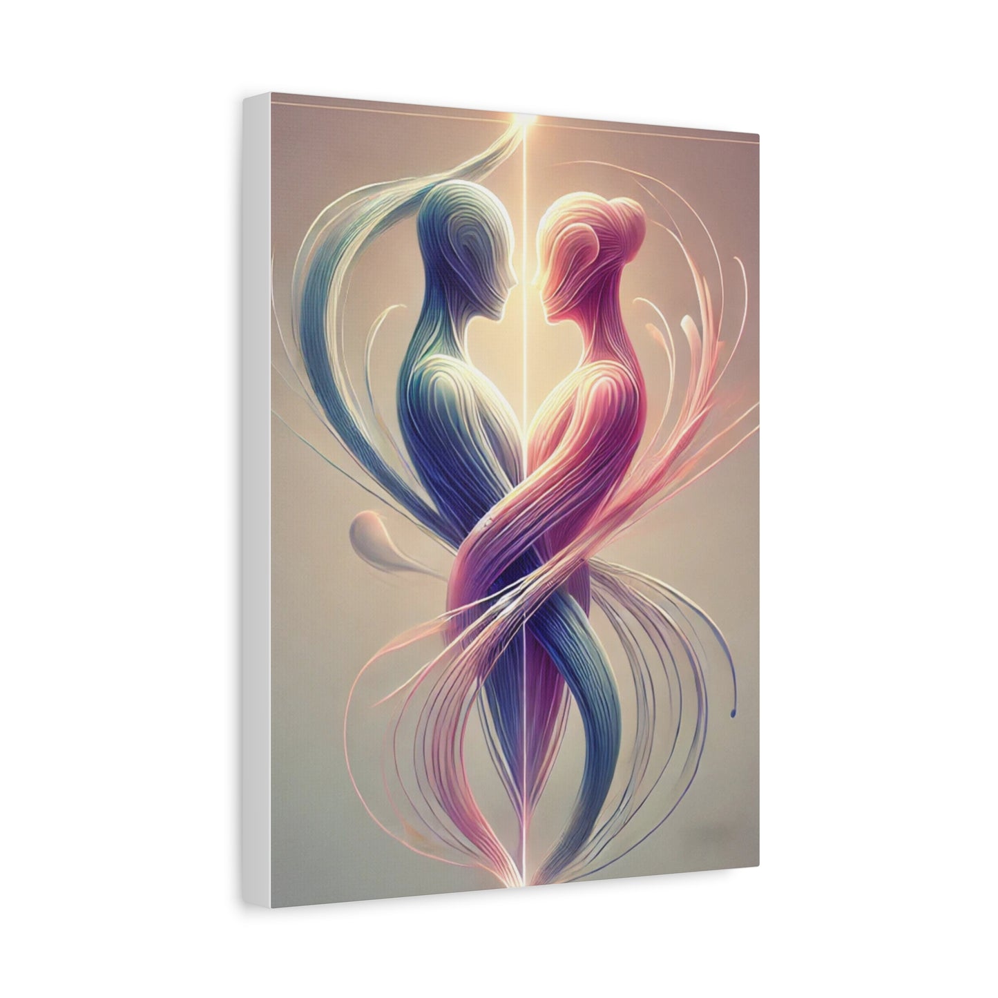 Bound by Love Canvas Art — Romantic Abstract Matte Stretched Print