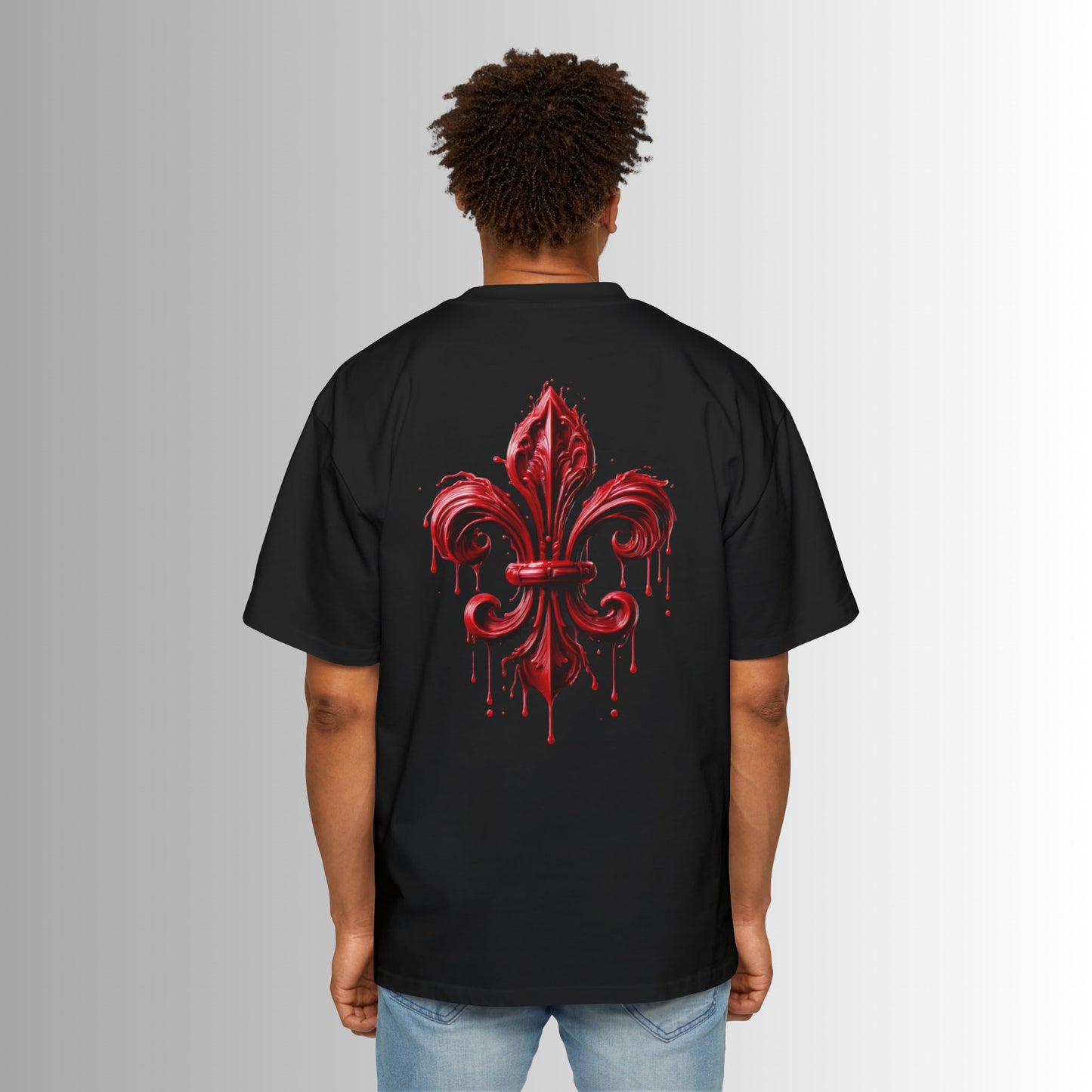 Oversized Tee - Immortal Bloodlines - Fleur de Lis Large Graphic Shirt (GCC)
