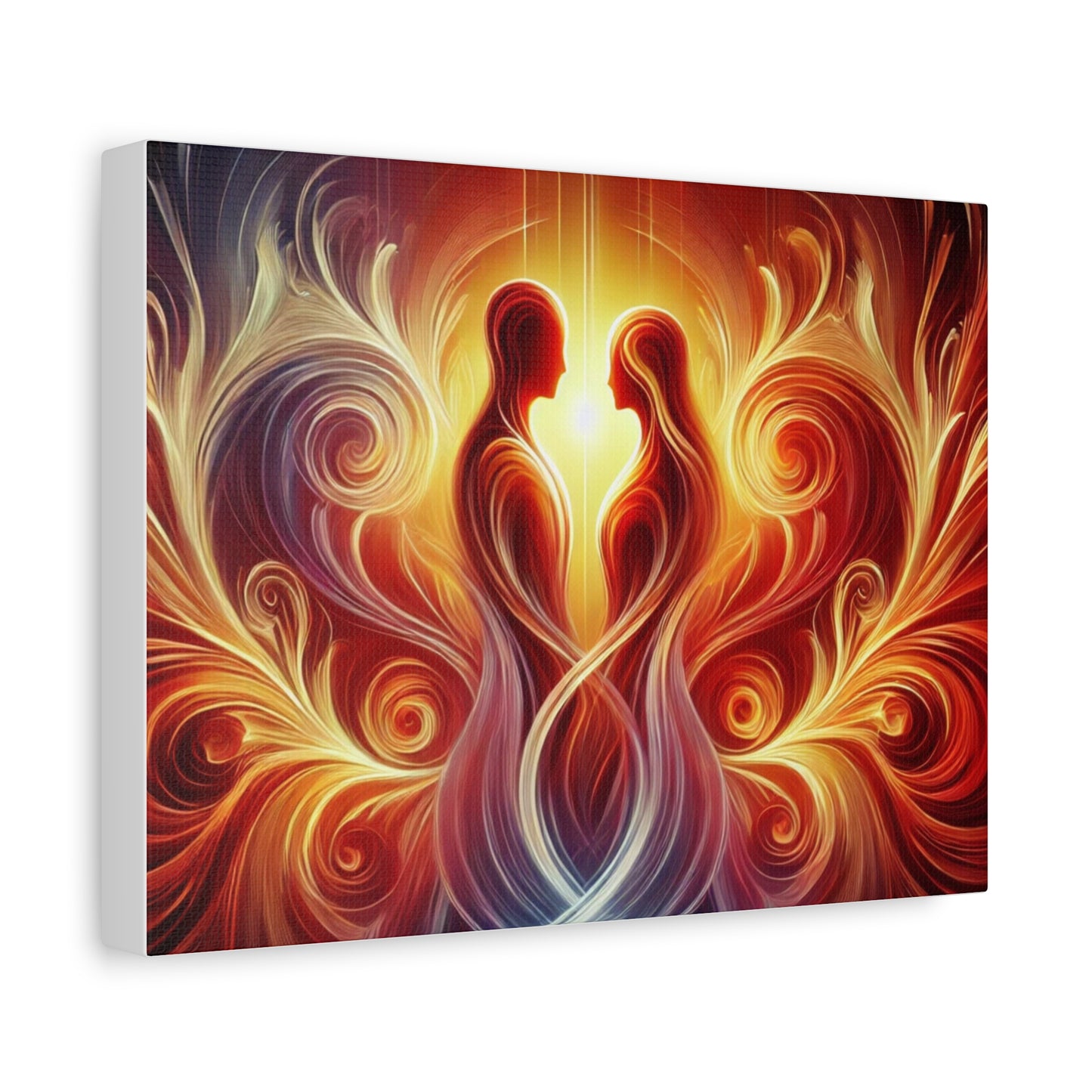 Copy of Eternal Flame Couple Matte Canvas Wall Art – Abstract Heartlight Stretched Print