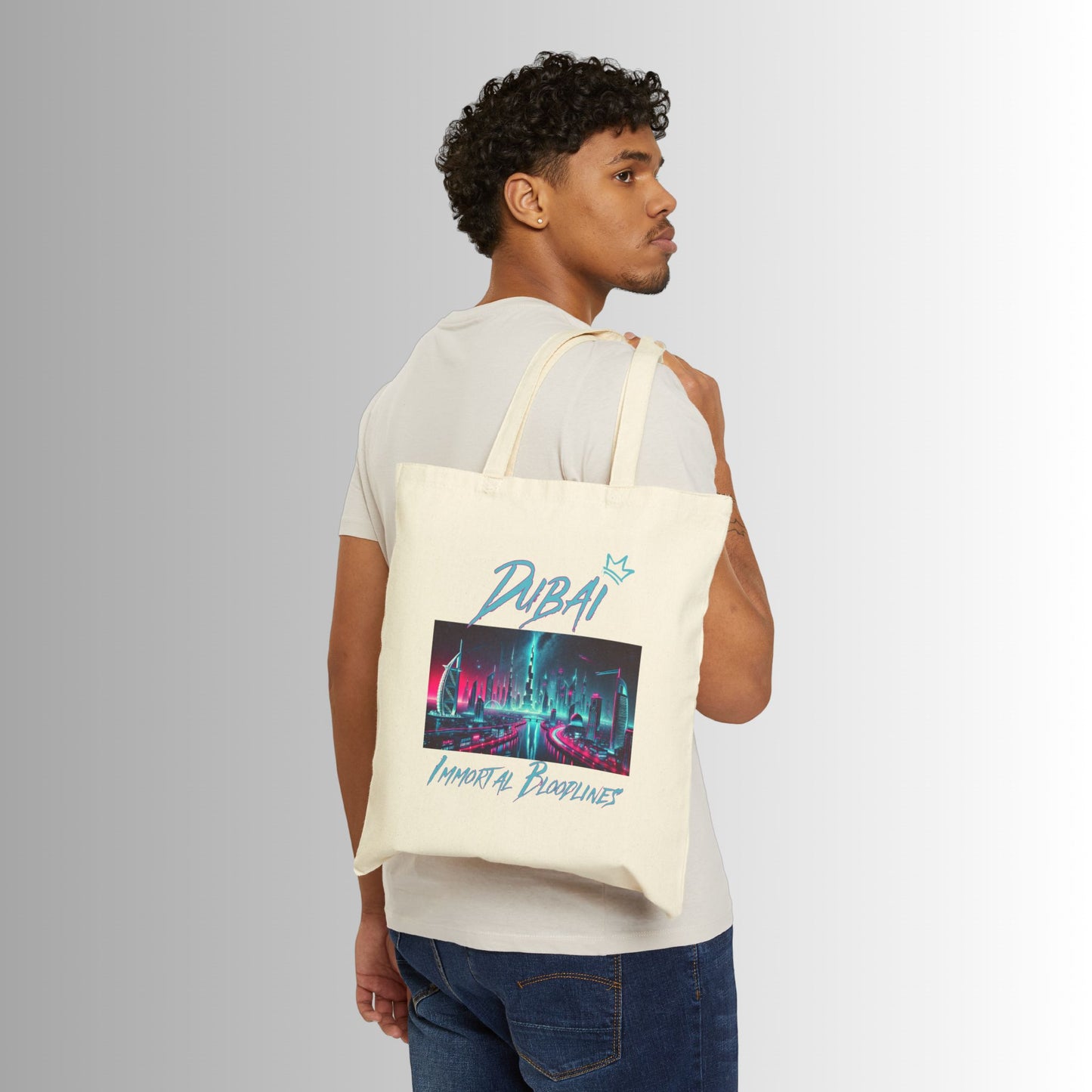 Immortal Bloodlines Gothic Tote Bag - Stylish Canvas Shopper for Art Lovers (Dubai) GCC