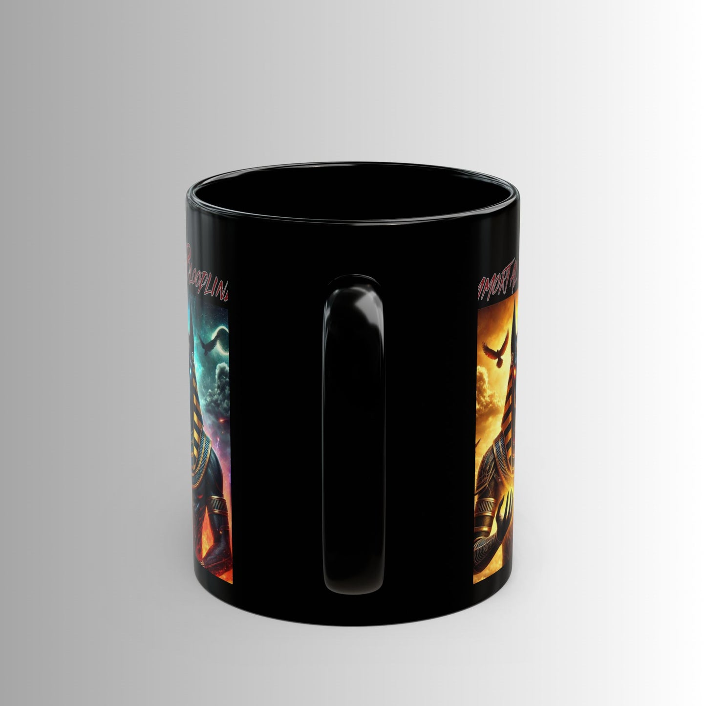 Immortal Bloodlines- God's Collection (Anubis) -  Black Mug — (11oz & 15oz)